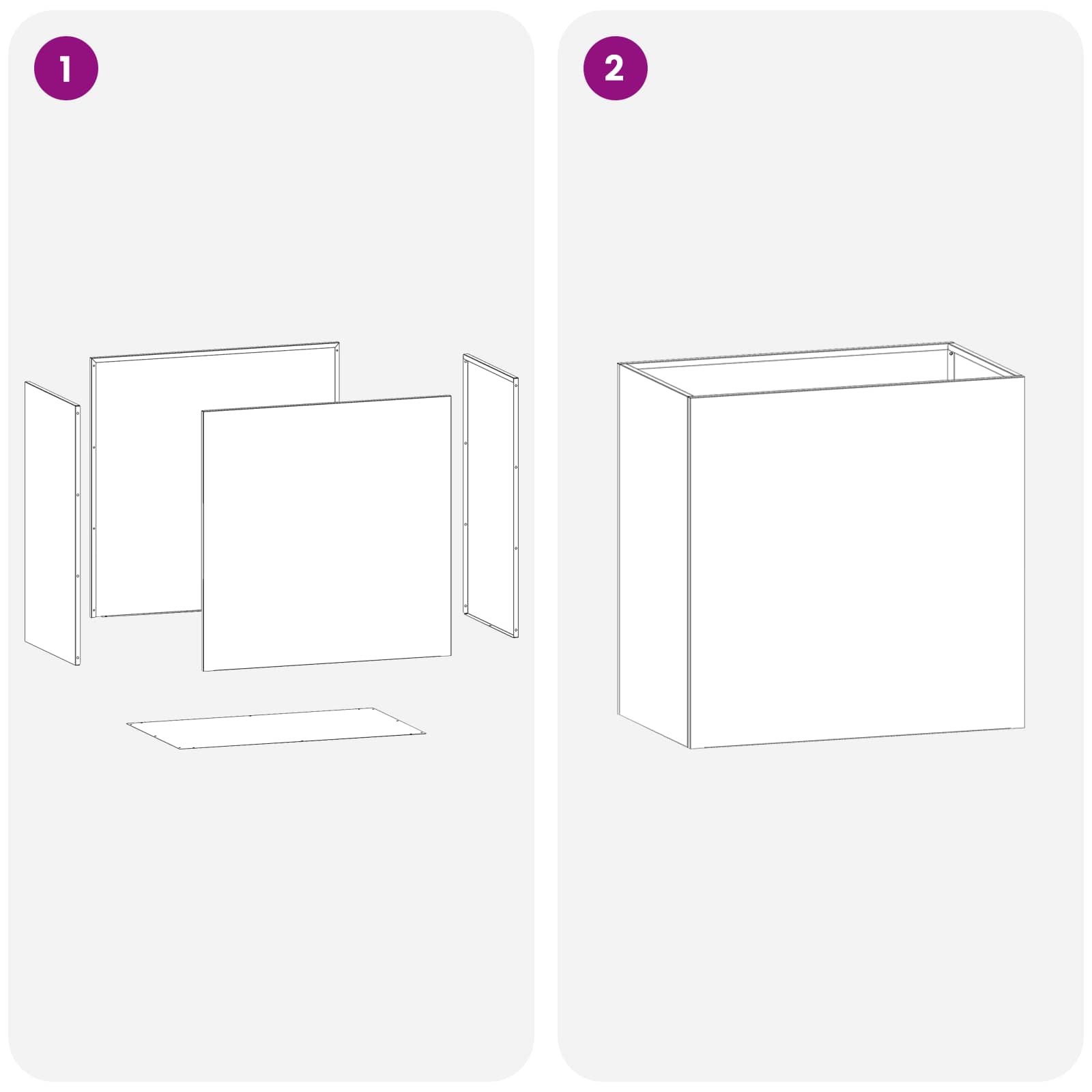 Garden Planter 2 pcs Anthracite 50 x 30 x 50 cm