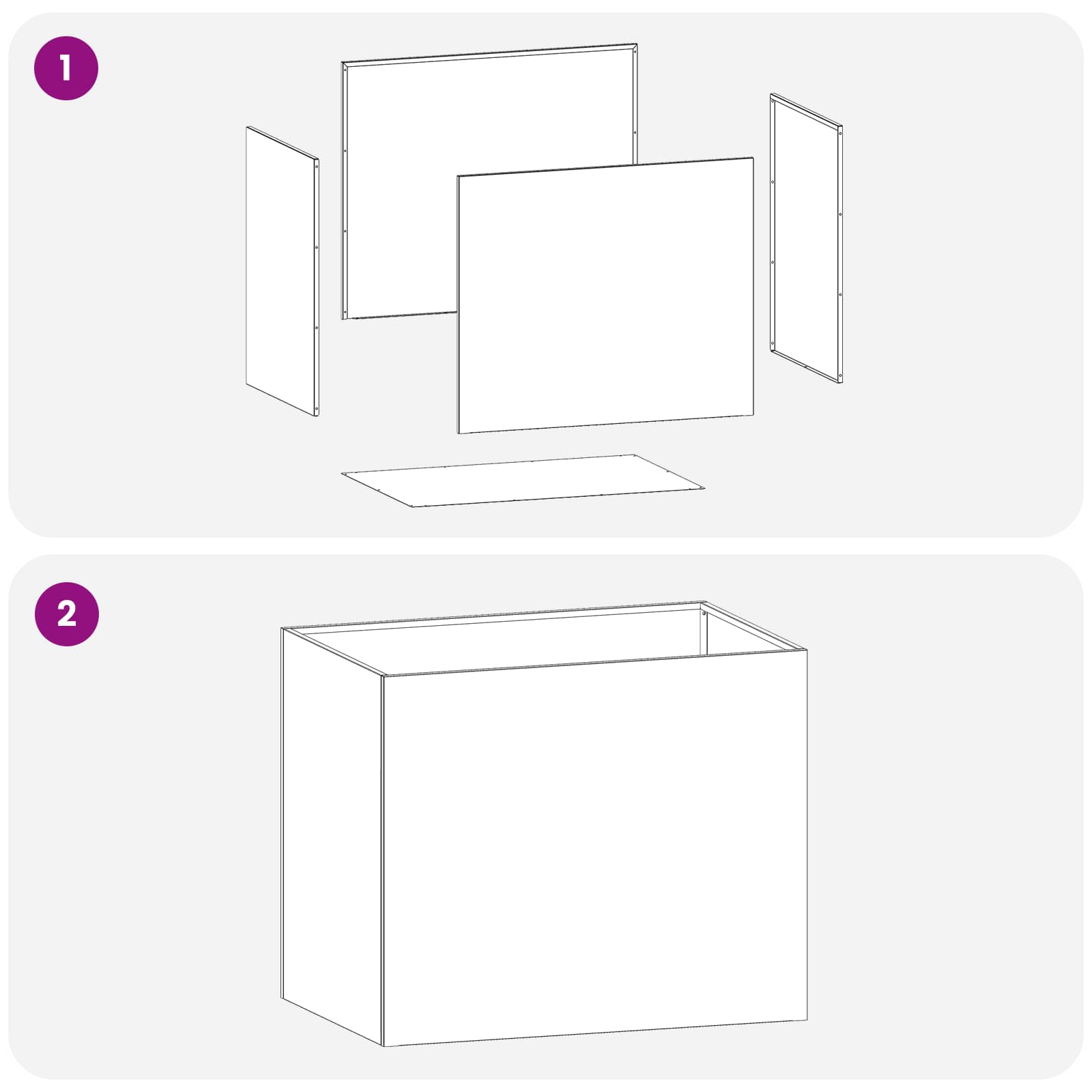 Garden Planter 2 pcs Anthracite 50 x 40 x 50 cm