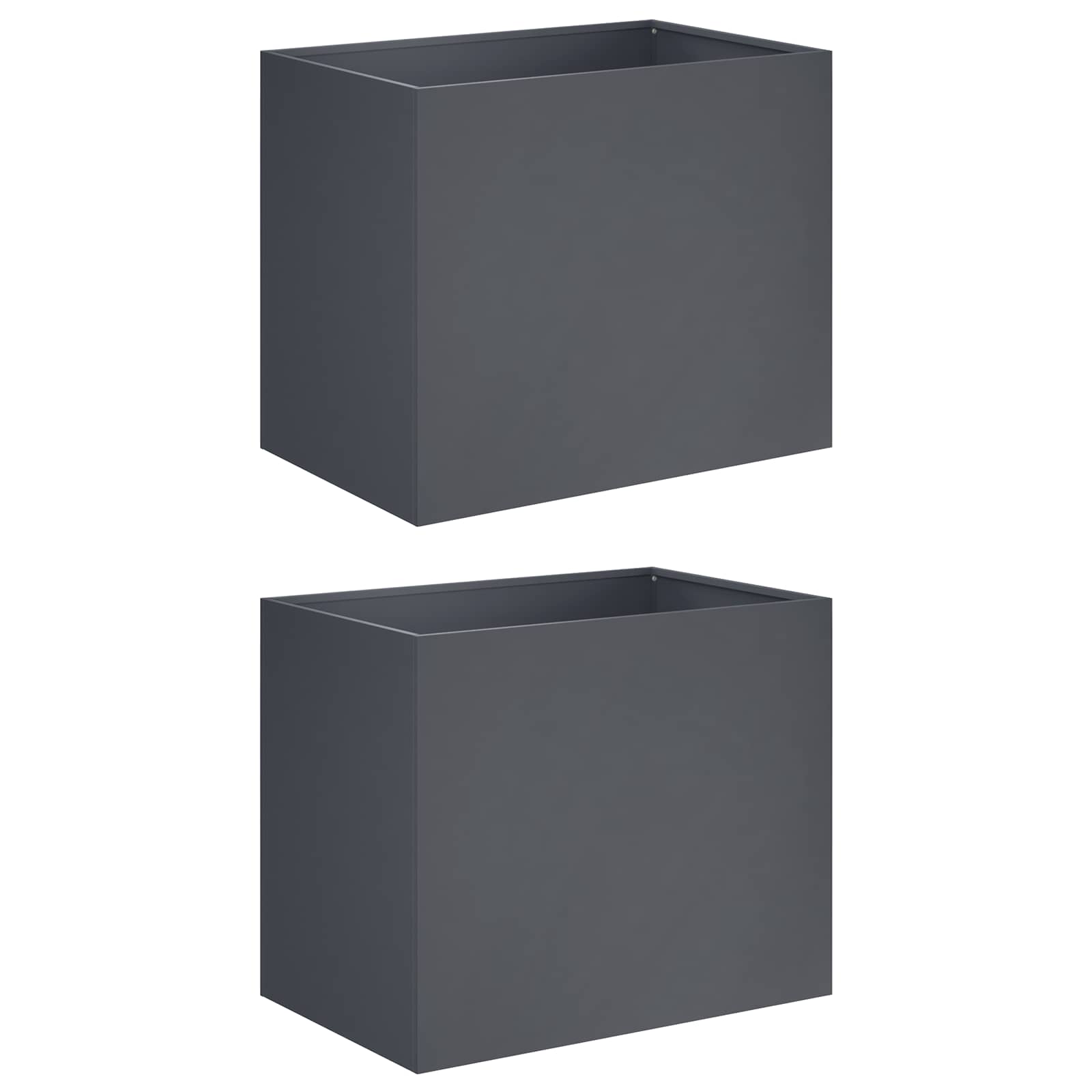 Garden Planter 2 pcs Anthracite 50 x 40 x 50 cm