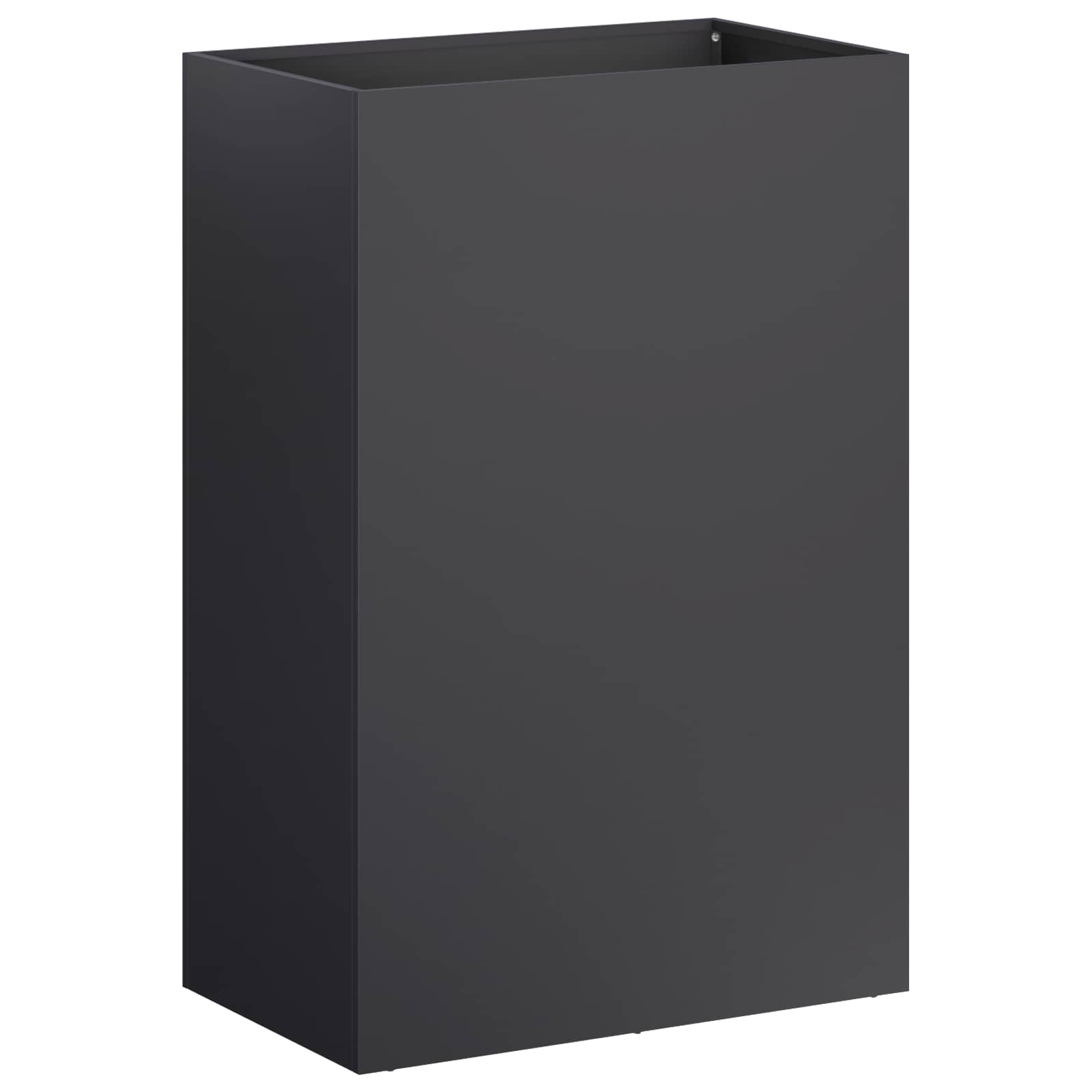 Garden Planter 2 pcs Black 50 x 40 x 75 cm Cold-rolled Steel