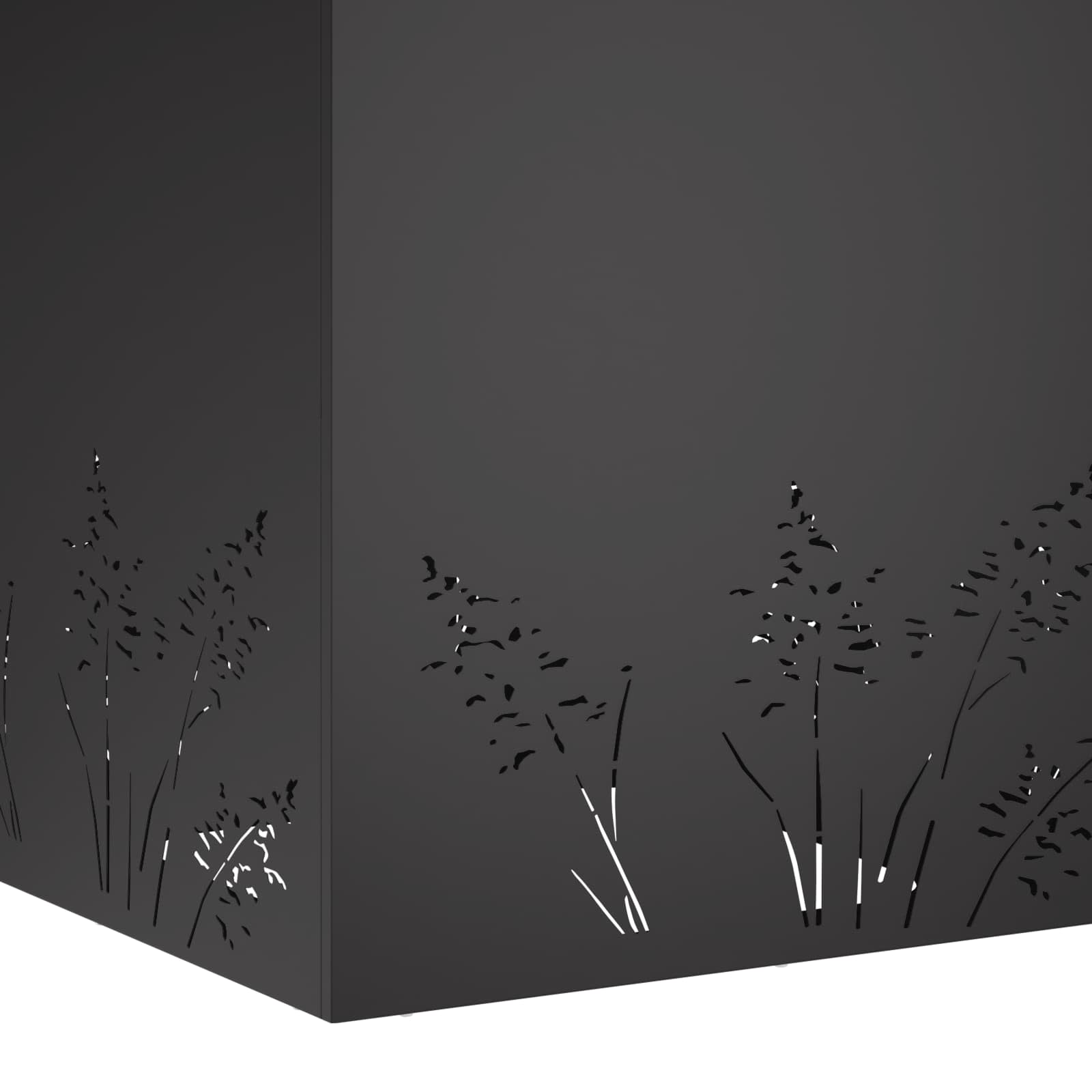 Garden Planter 2 pcs Black 50 x 50 x 49 cm Cold-rolled Steel