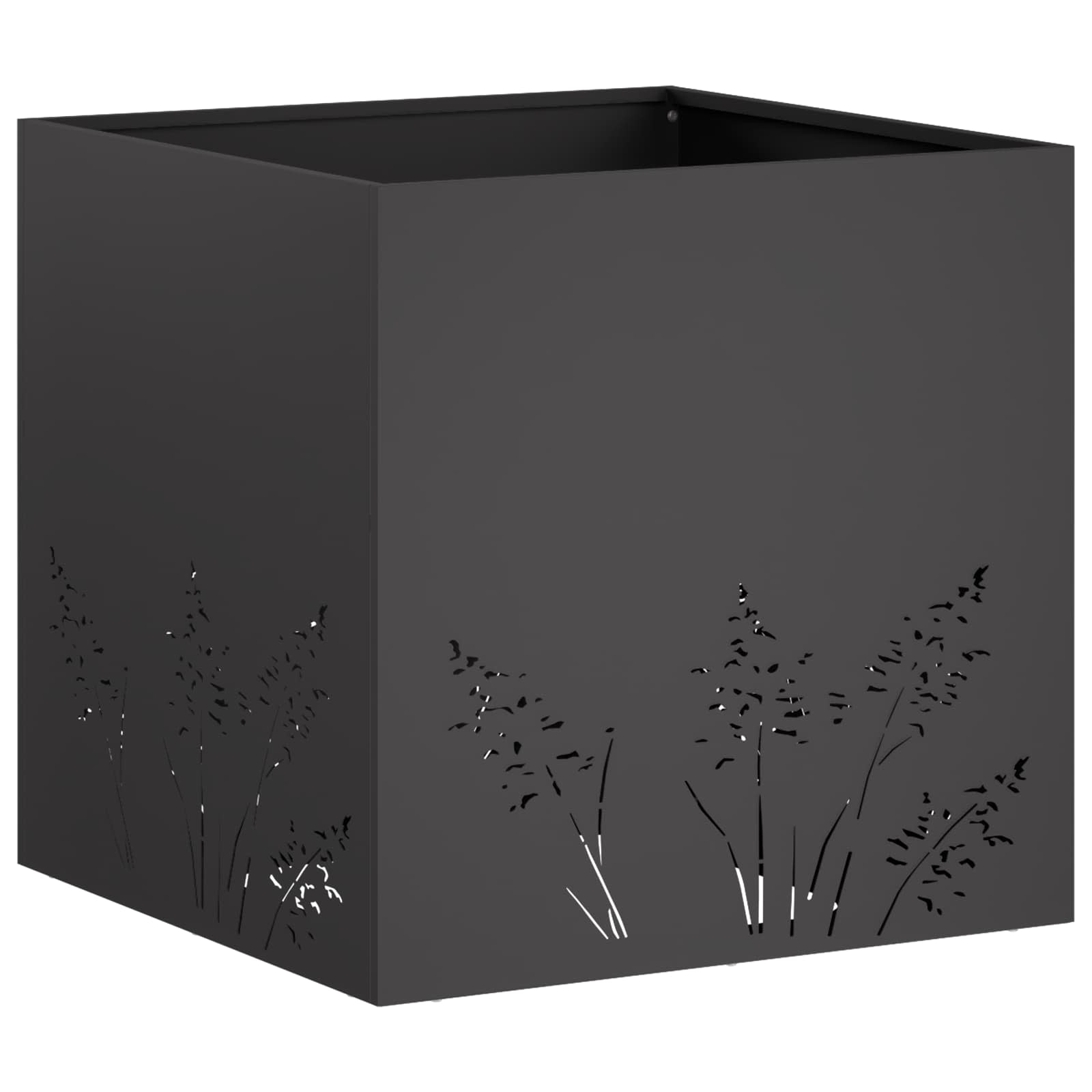 Garden Planter 2 pcs Black 50 x 50 x 49 cm Cold-rolled Steel