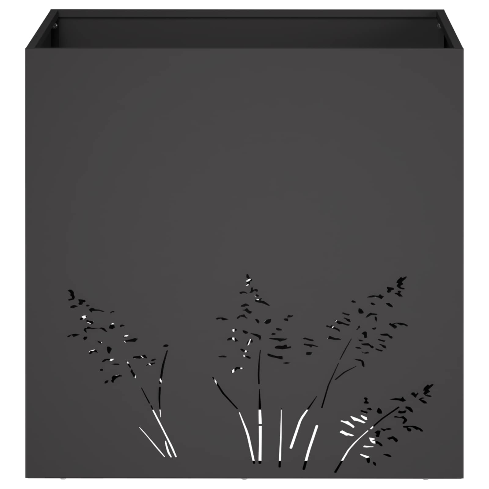 Garden Planter 2 pcs Black 50 x 50 x 49 cm Cold-rolled Steel