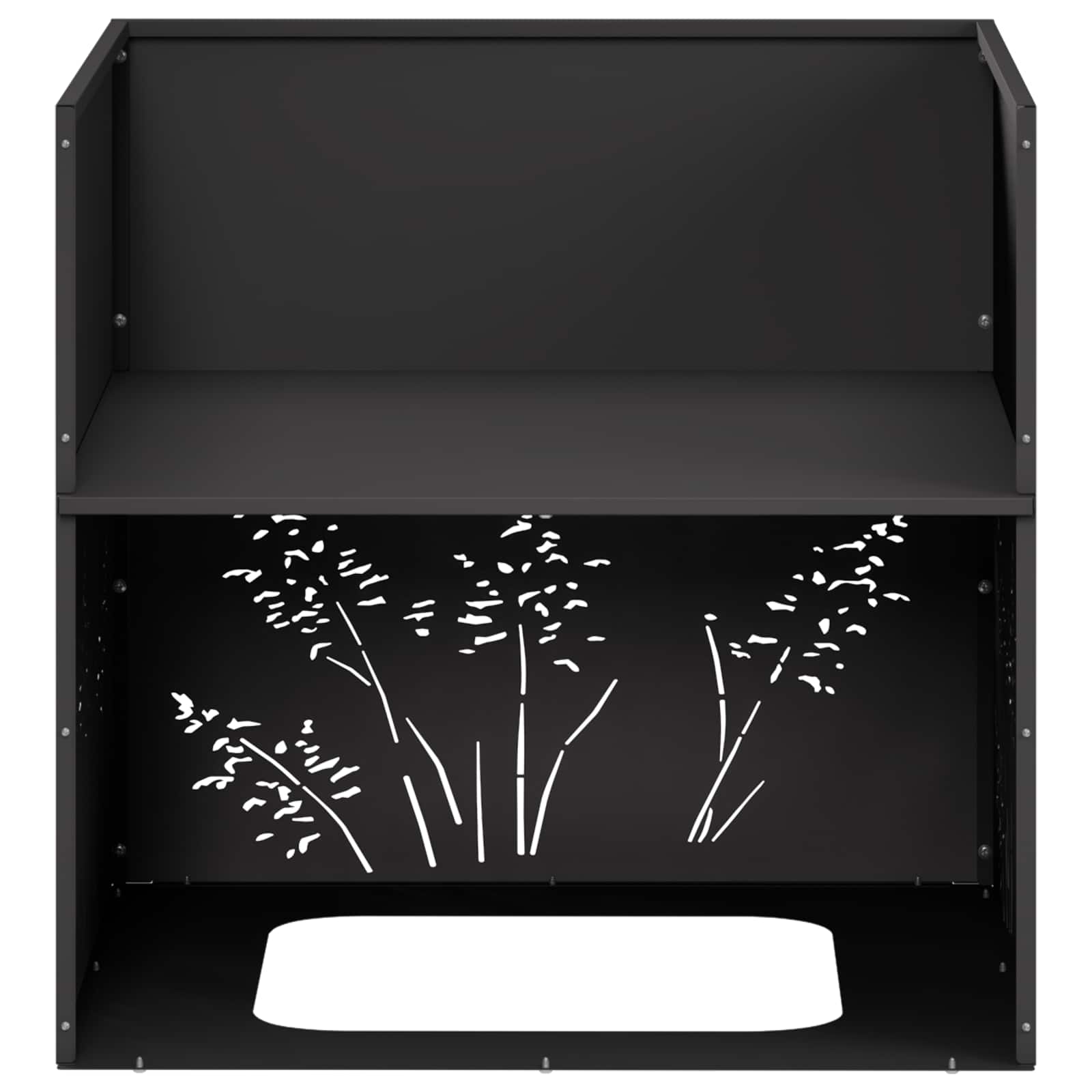 Garden Planter 2 pcs Black 50 x 50 x 49 cm Cold-rolled Steel