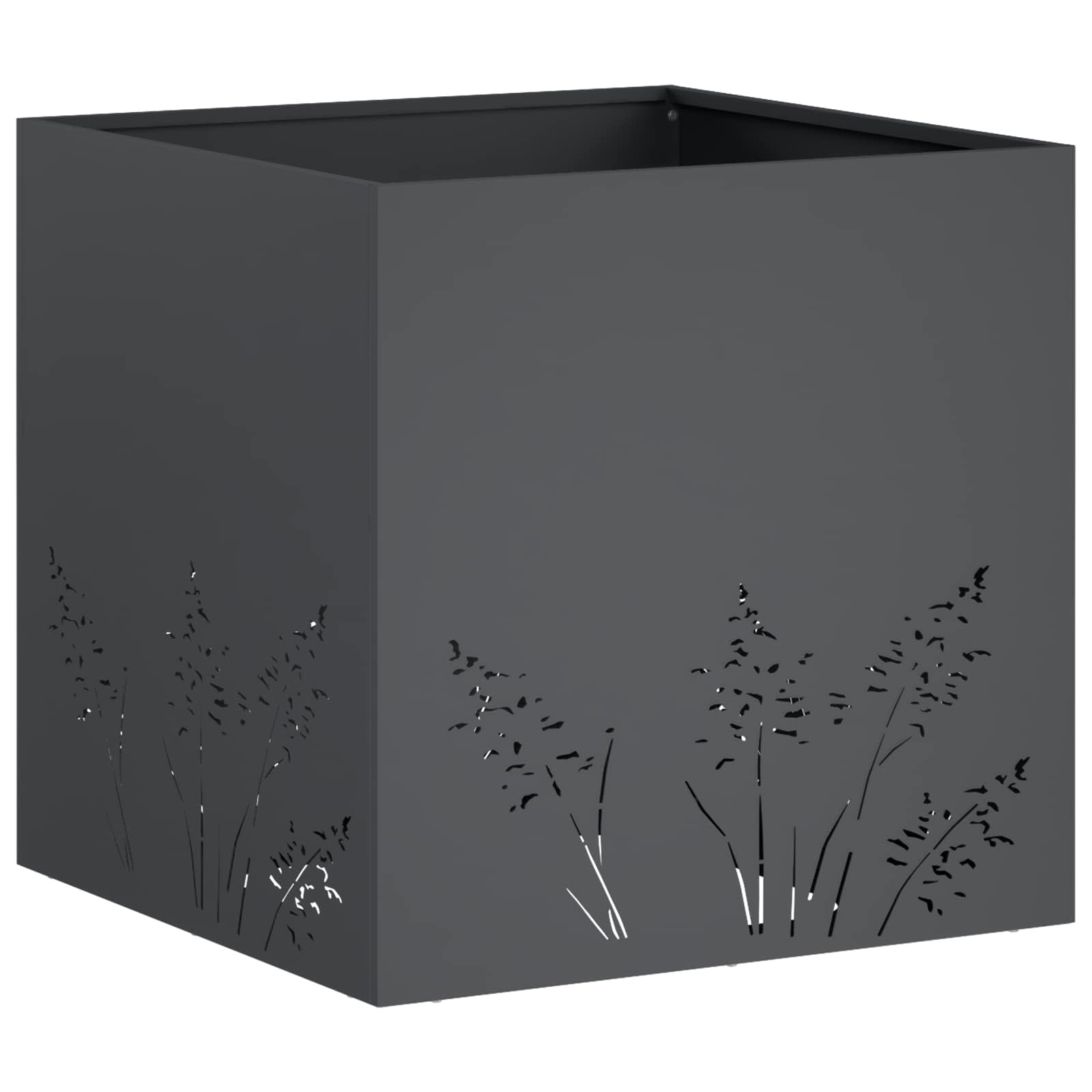 Garden Planter 2 pcs Anthracite 50 x 50 x 49 cm