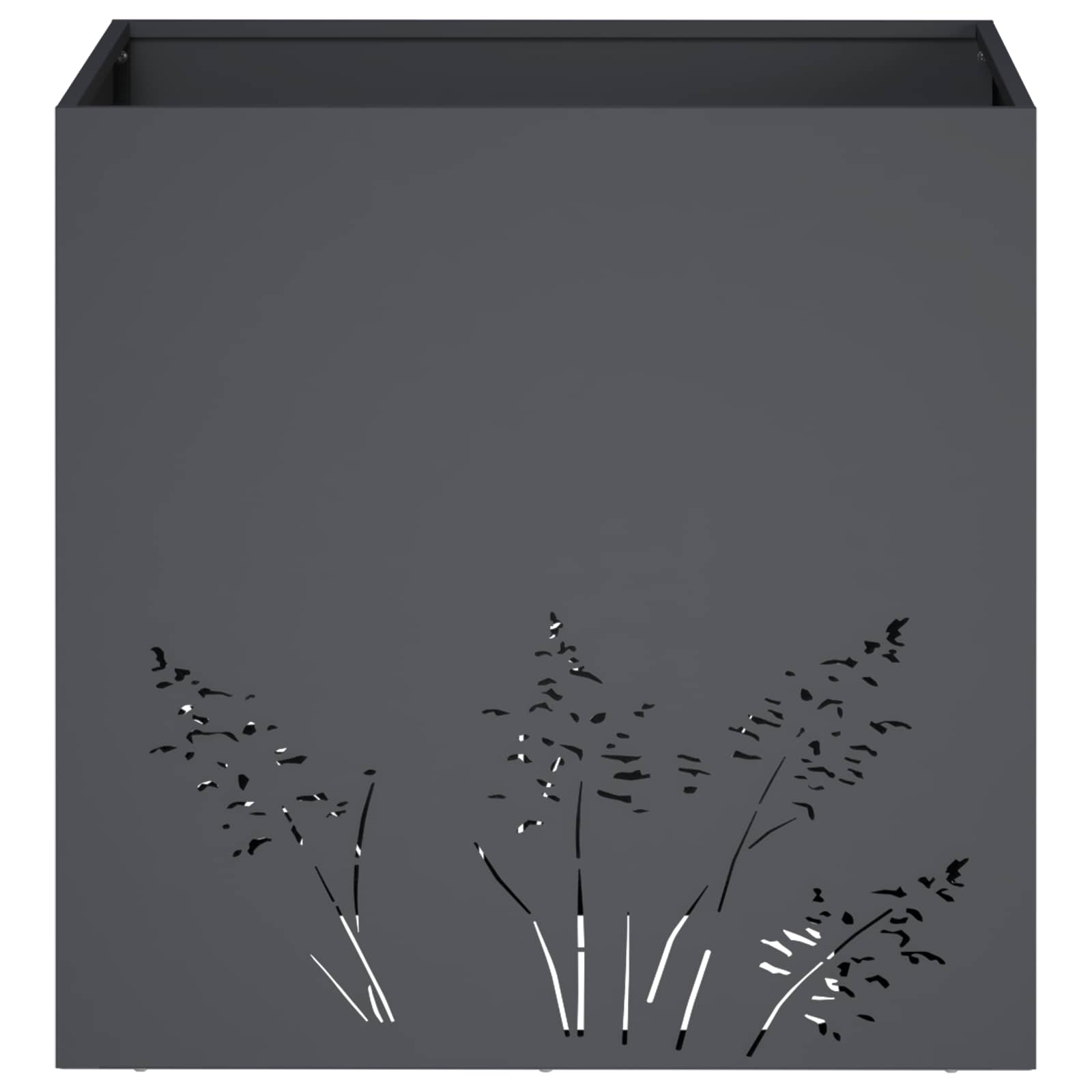 Garden Planter 2 pcs Anthracite 50 x 50 x 49 cm