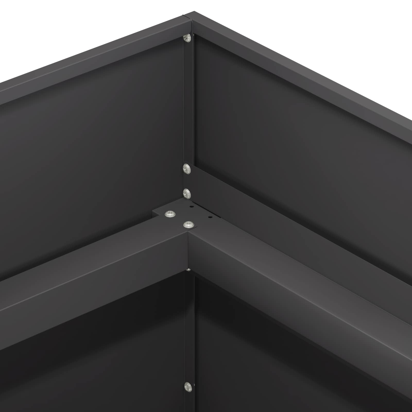 Garden Planter Black 80 x 80 x 60 cm Cold-rolled Steel