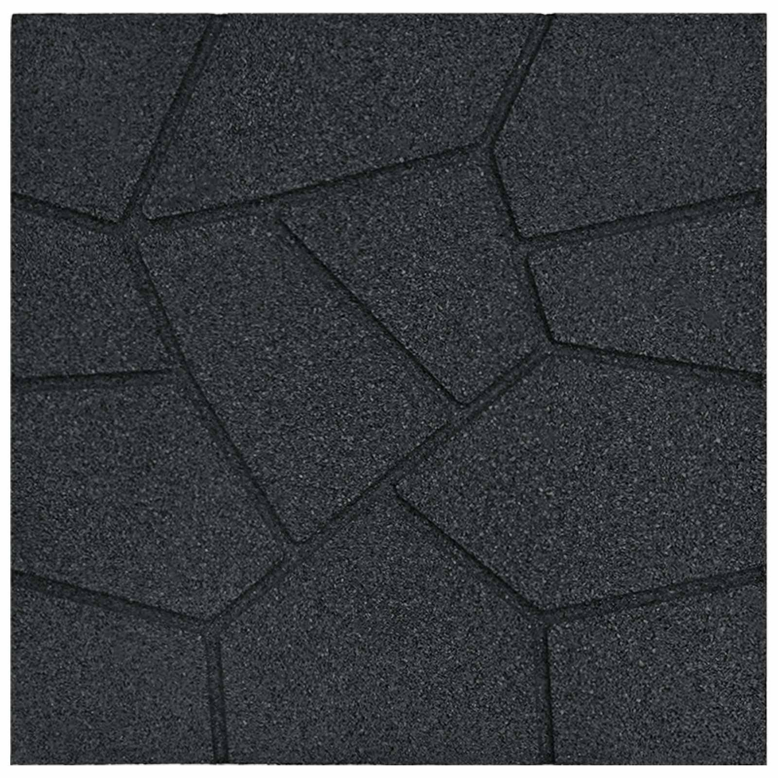 Stepping Stone 6 pcs Black 40.5 x 40.5 x 2 cm Rubber