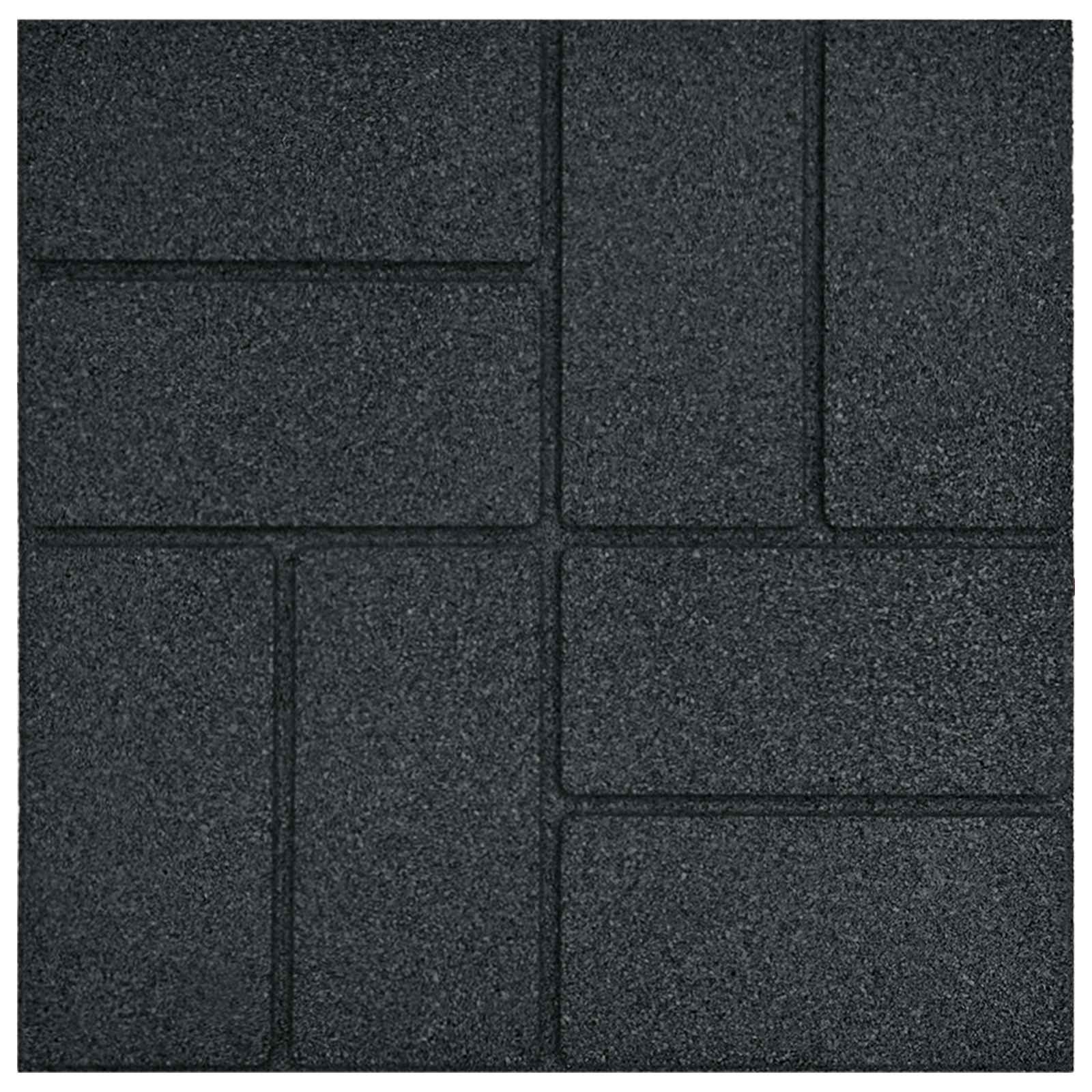 Stepping Stone 6 pcs Black 40.5 x 40.5 x 2 cm Rubber