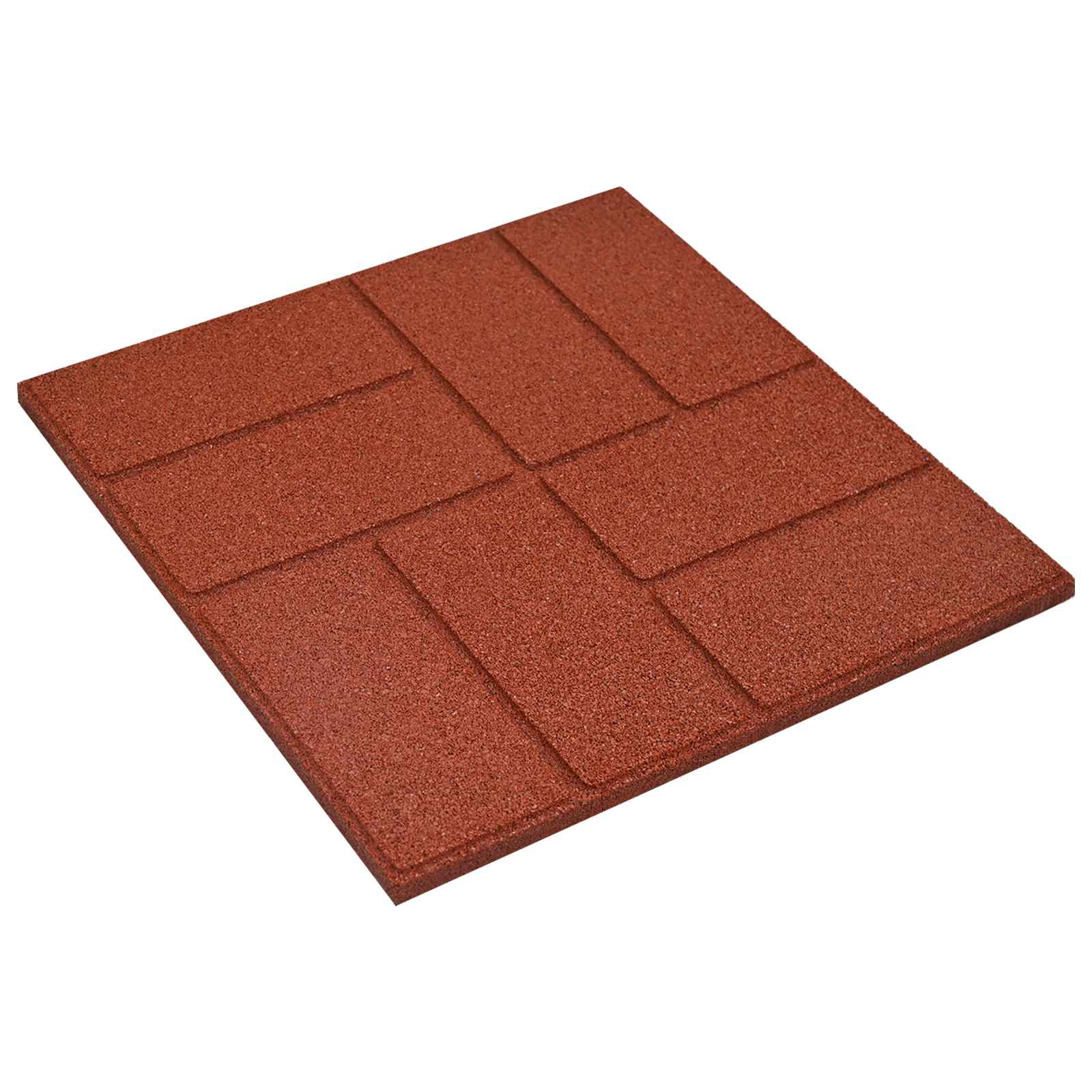 Stepping Stone 6 pcs Red 40.5 x 40.5 x 2 cm Rubber