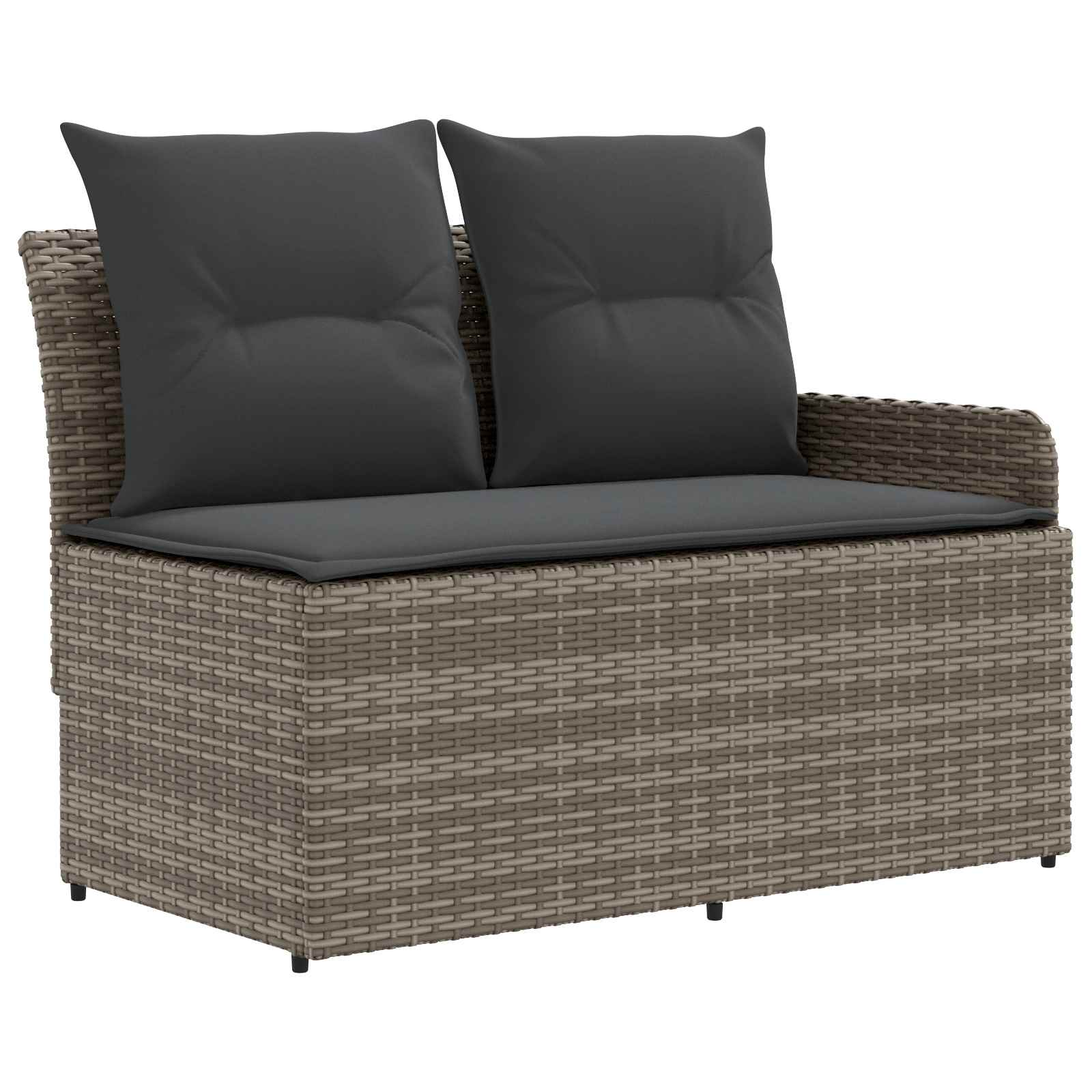 Furniture Sets with Pillow 8 pcs Grey and Dark Grey PE Rattan