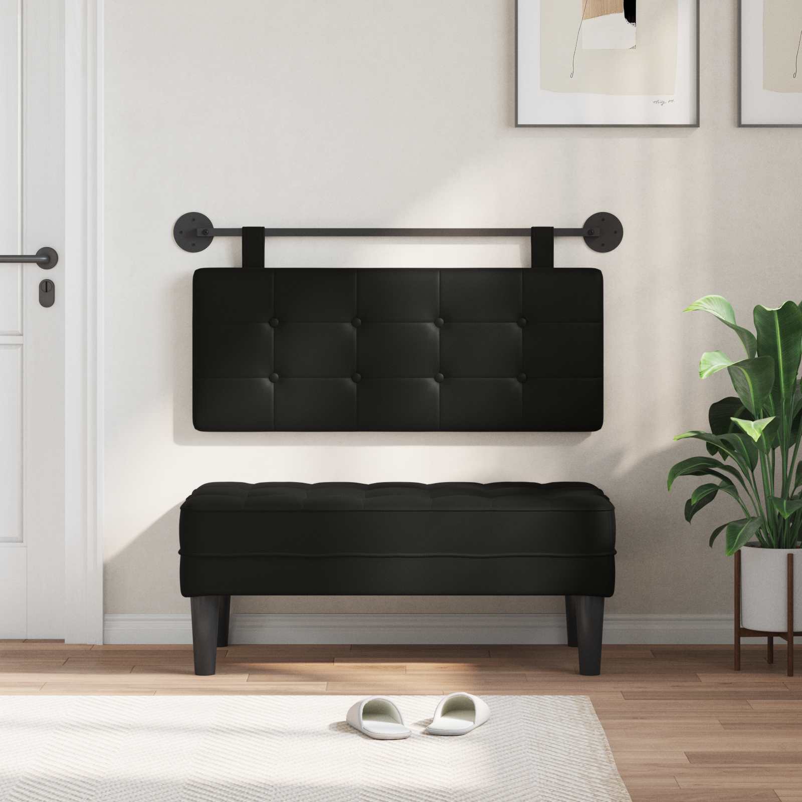 Hanging Headboard Faux Leather