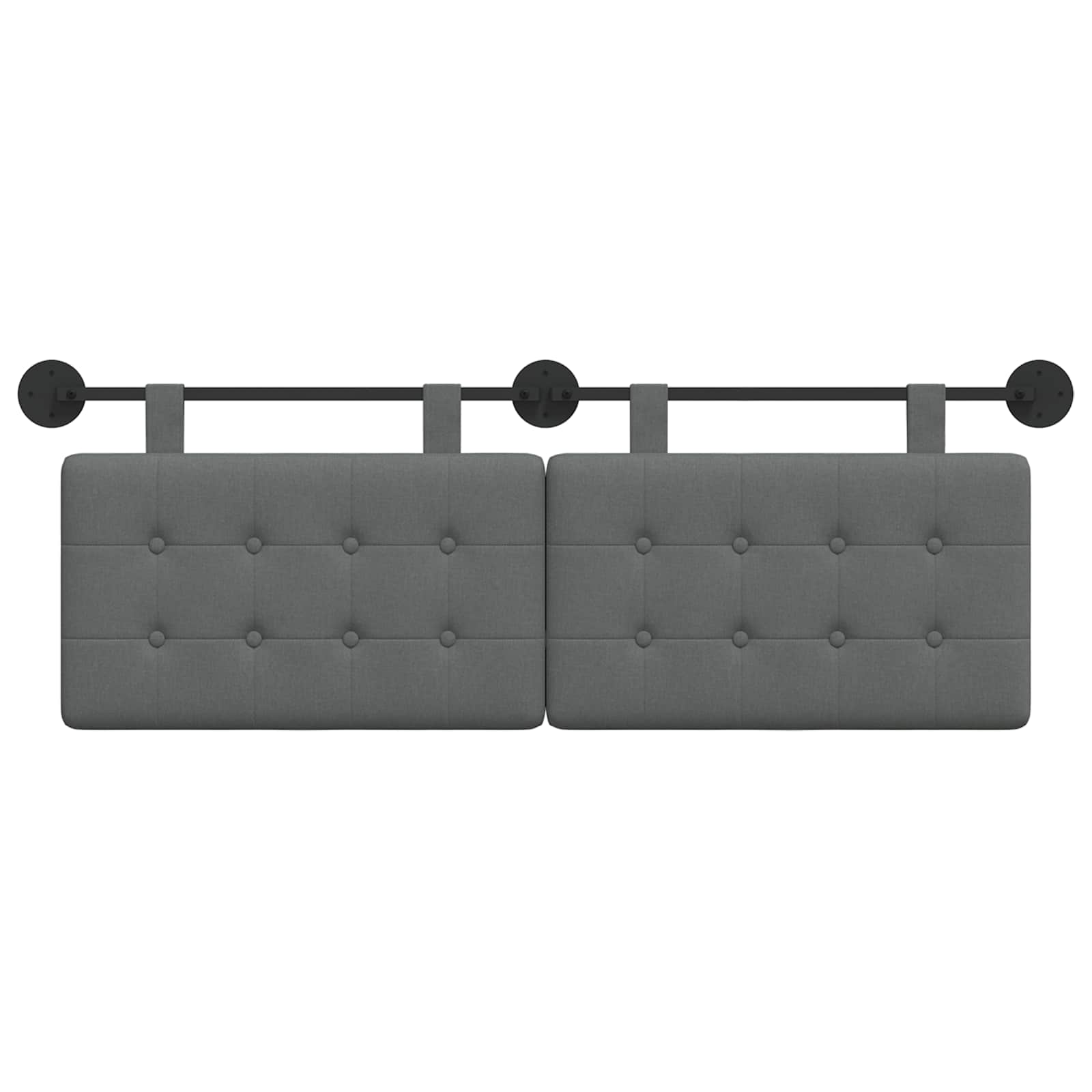 Hanging Headboard Dark Grey Fabric