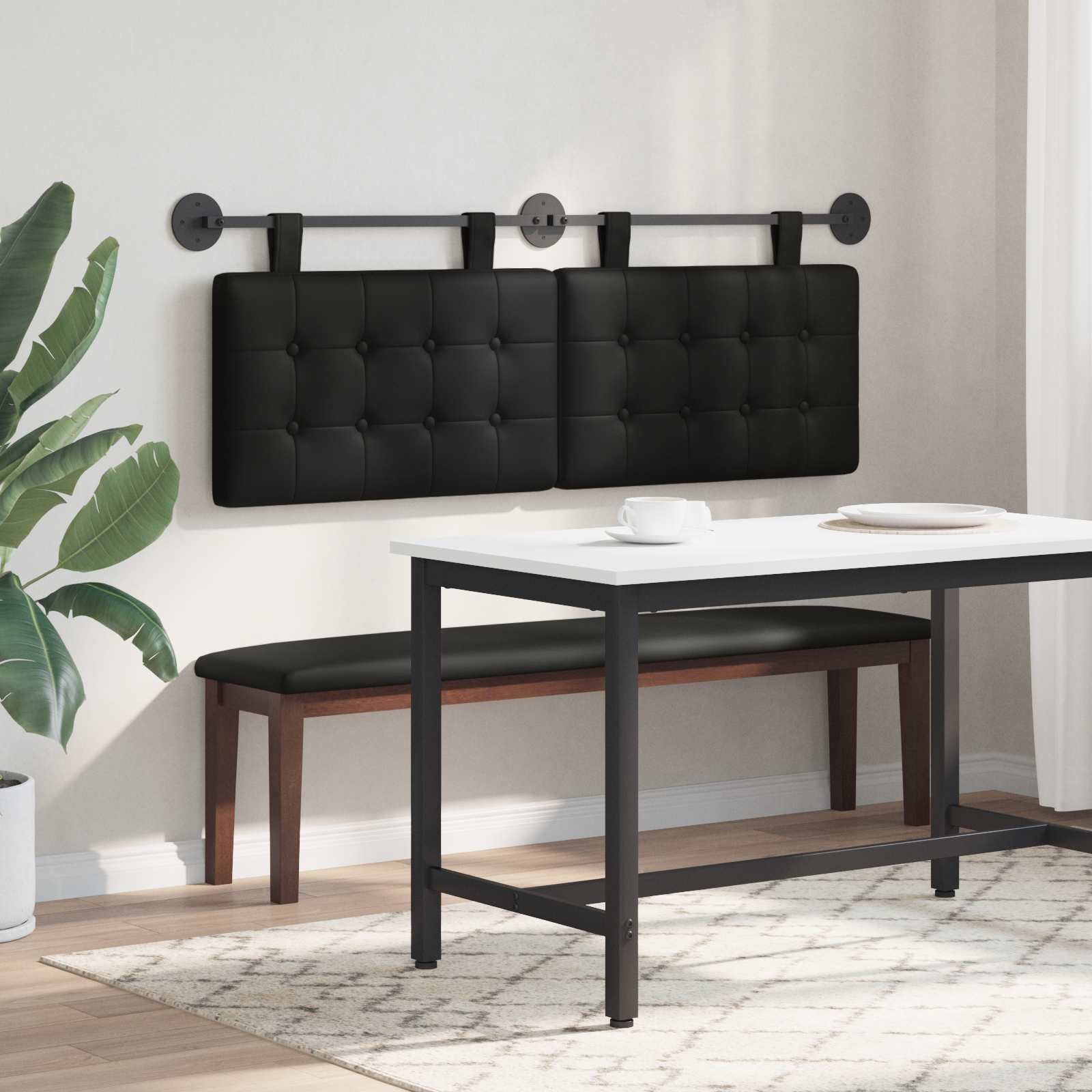 Hanging Headboard Faux Leather