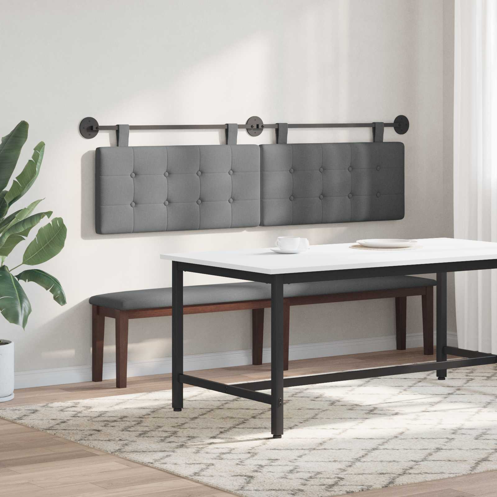 Hanging Headboard Dark Grey Fabric