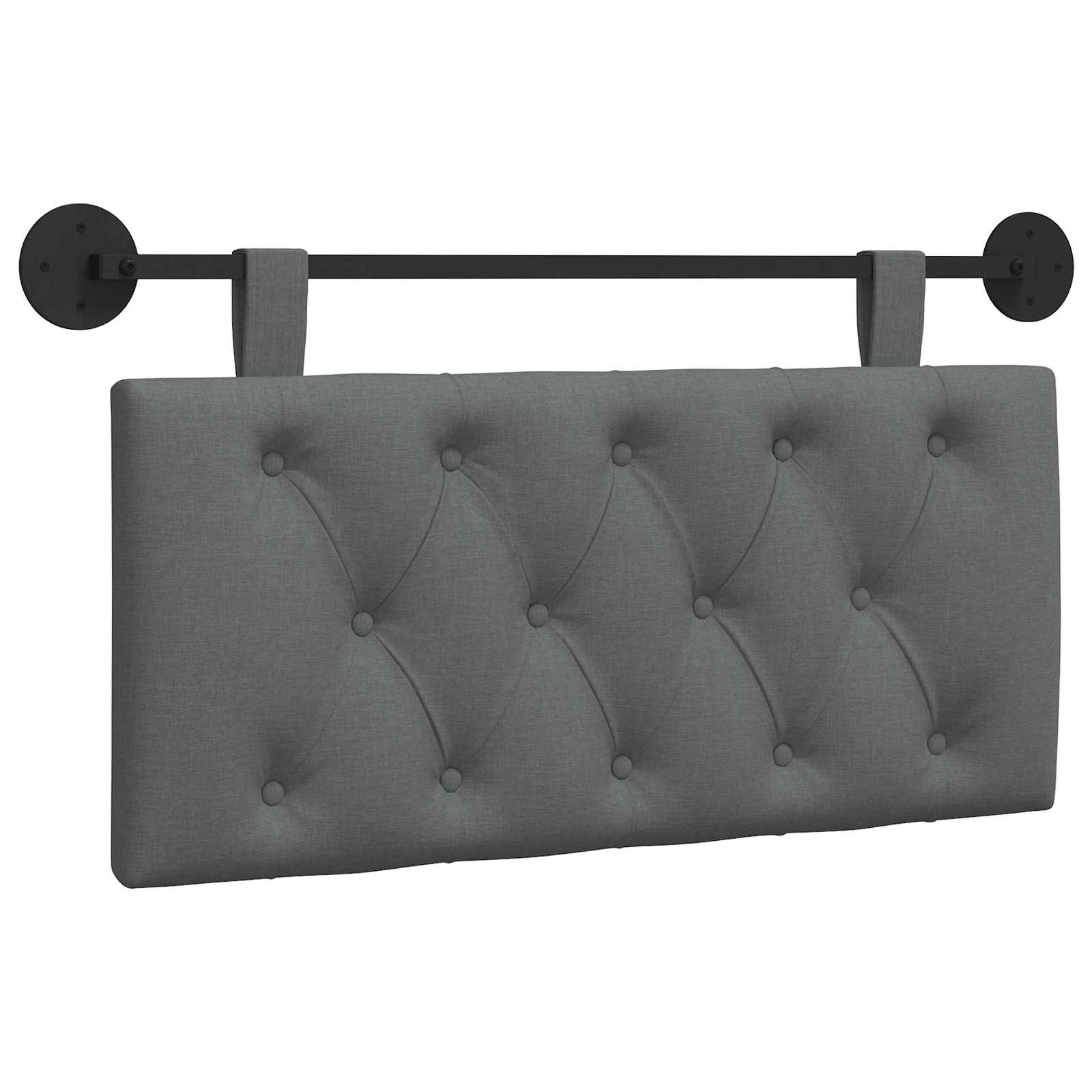 Hanging Headboard Dark Grey Fabric