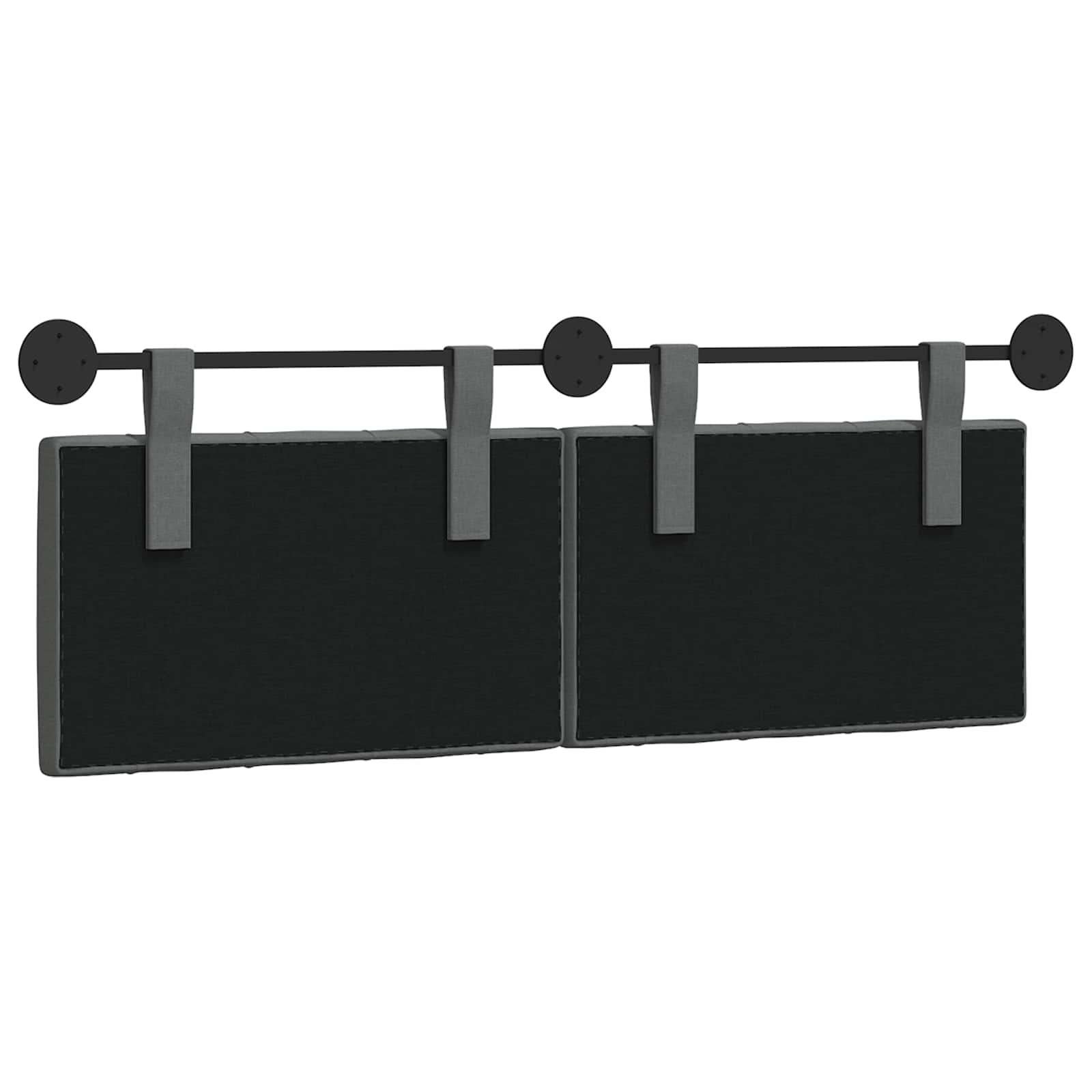 Hanging Headboard Dark Grey Fabric