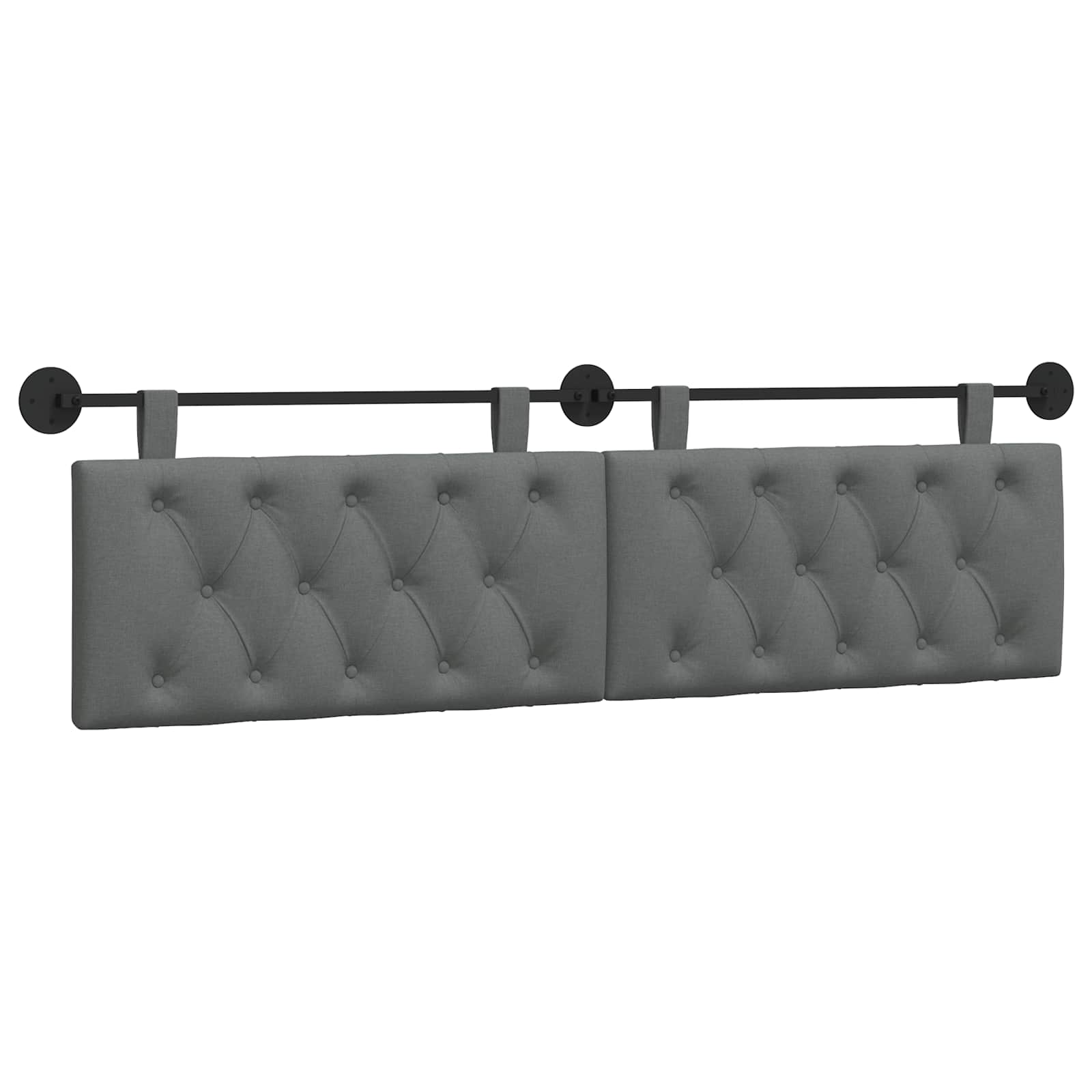 Hanging Headboard Dark Grey Fabric