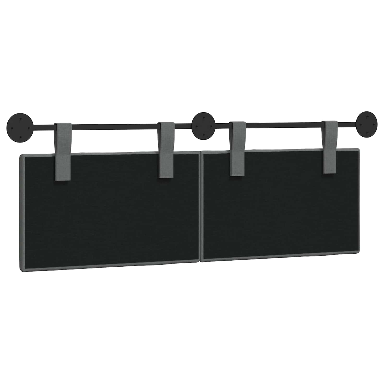 Hanging Headboard Dark Grey Fabric