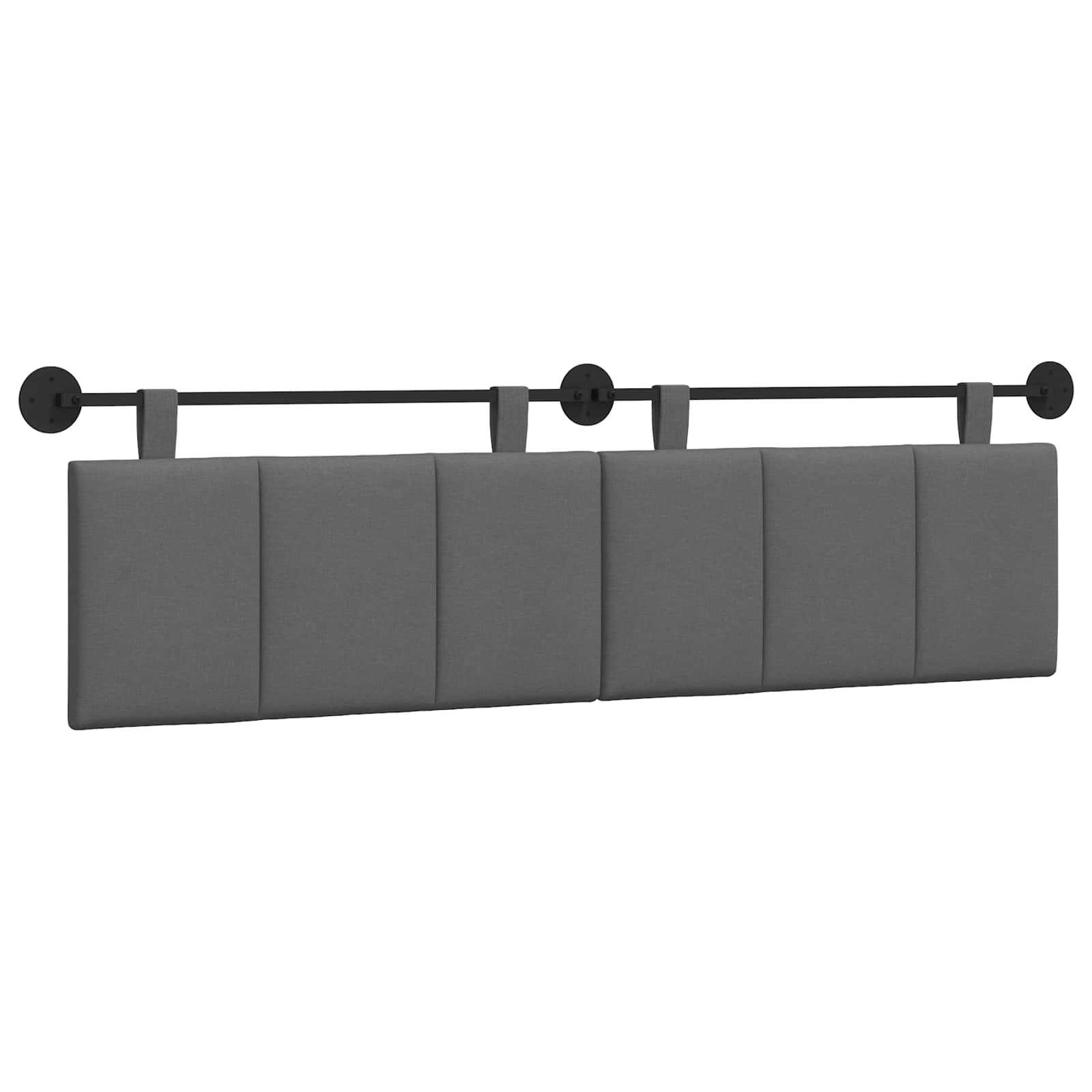 Hanging Headboard Dark Grey Fabric