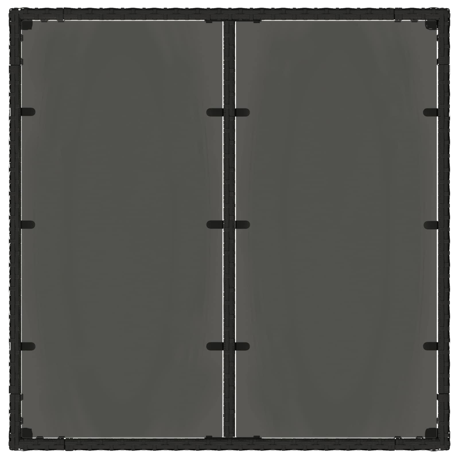 Outdoor Dining Set 3 pcs Black 90 x 90 x 75 cm Poly Rattan