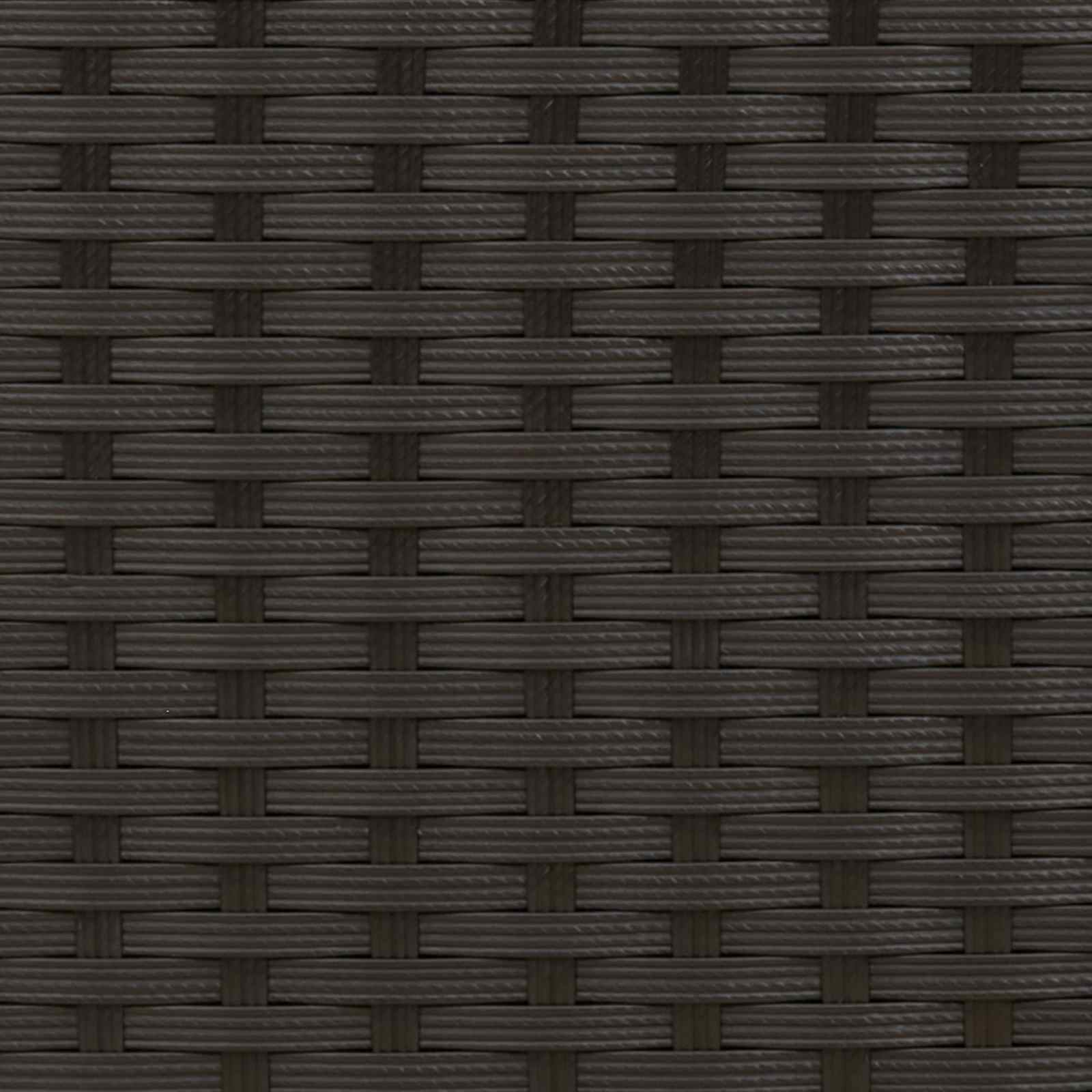 Garden Lounge Set 3 pcs Black PE Rattan and Powder-Coated Steel