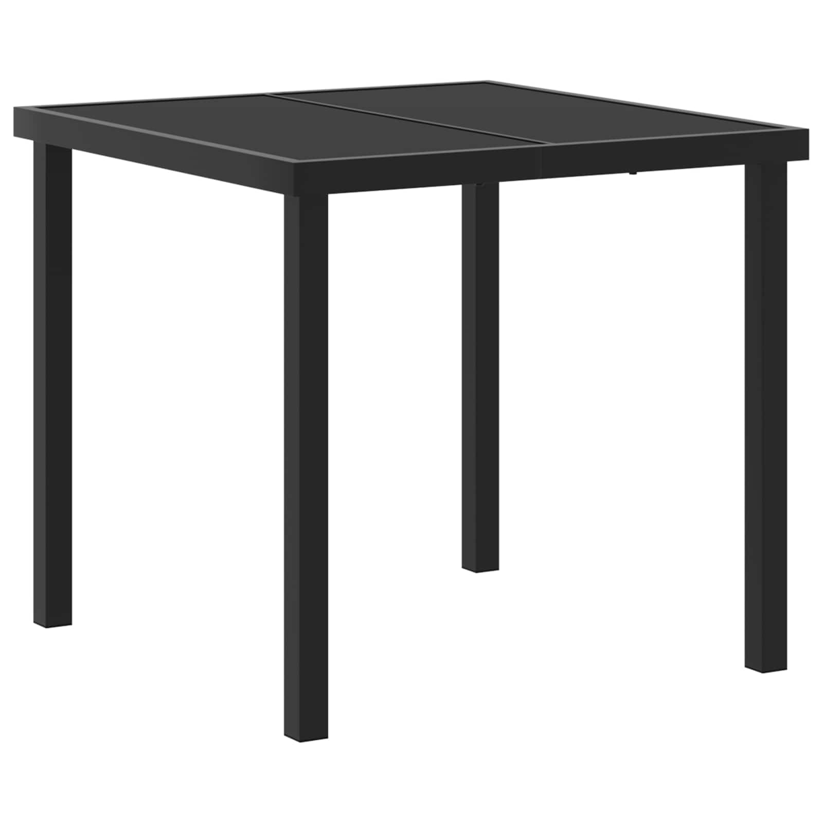 Outdoor Dining Set 3 pcs Black Poly Rattan