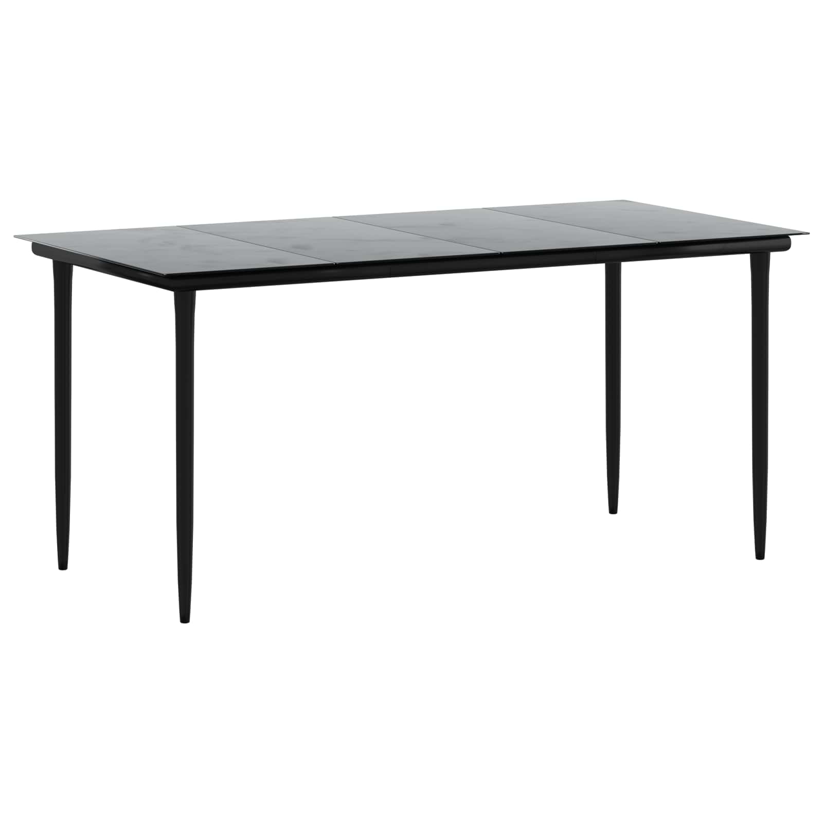 Sofa Table Set 5 pcs PE Rattan and Powder-Coated Steel