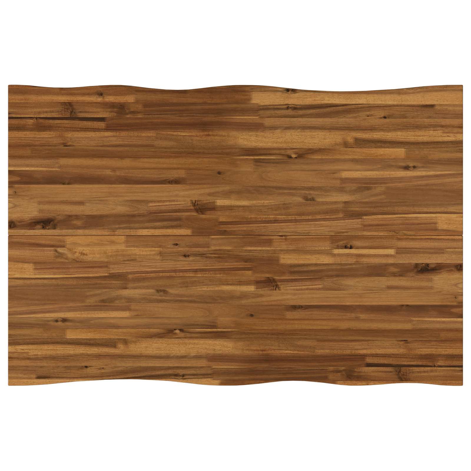 90 x 55 x 75 cm Solid Acacia Wood Natural and Black Rectangular