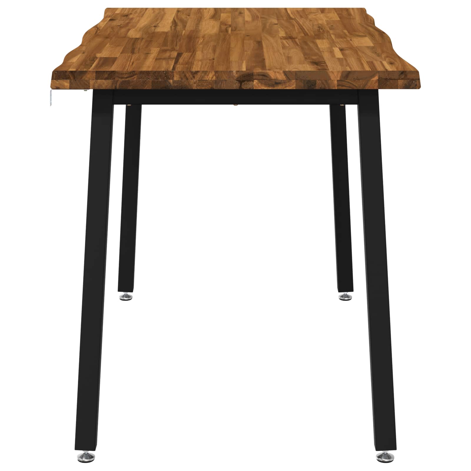 120 x 70 x 75 cm Solid Acacia Wood Natural and Black