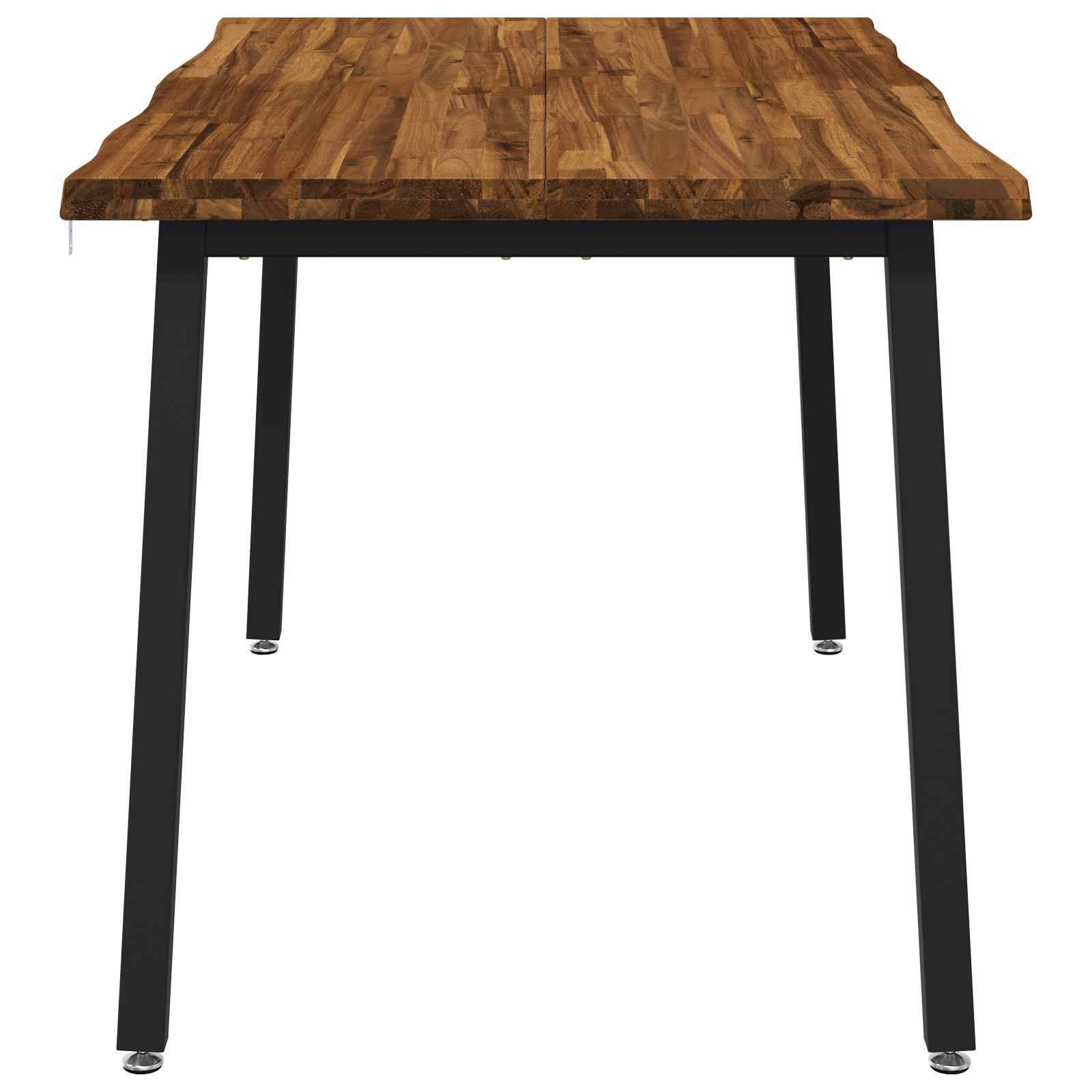 140 x 80 x 75 cm Solid Acacia Wood Natural and Black