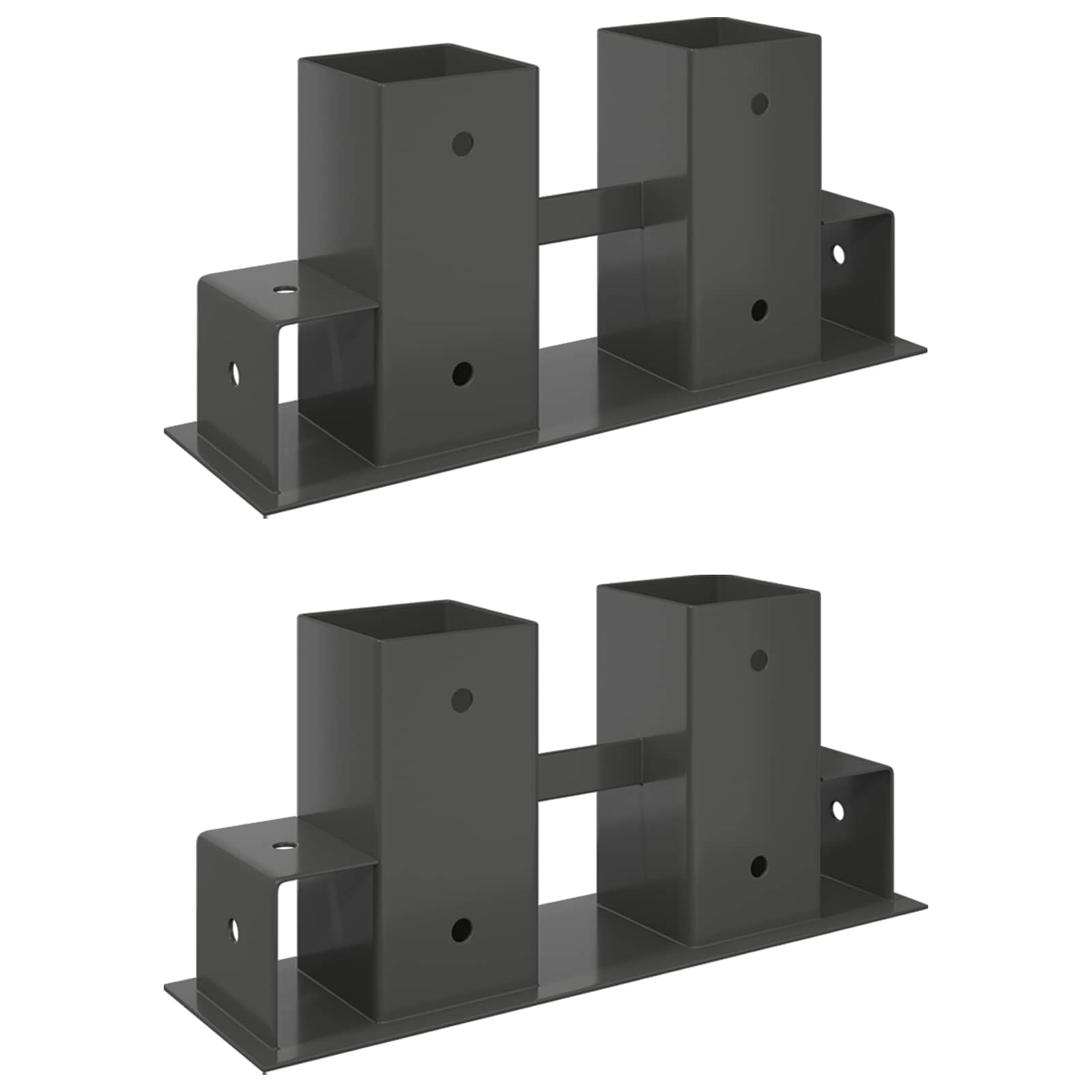 Firewood Stack Aid 2 pcs Anthracite 34 x 10 x 15 cm Steel