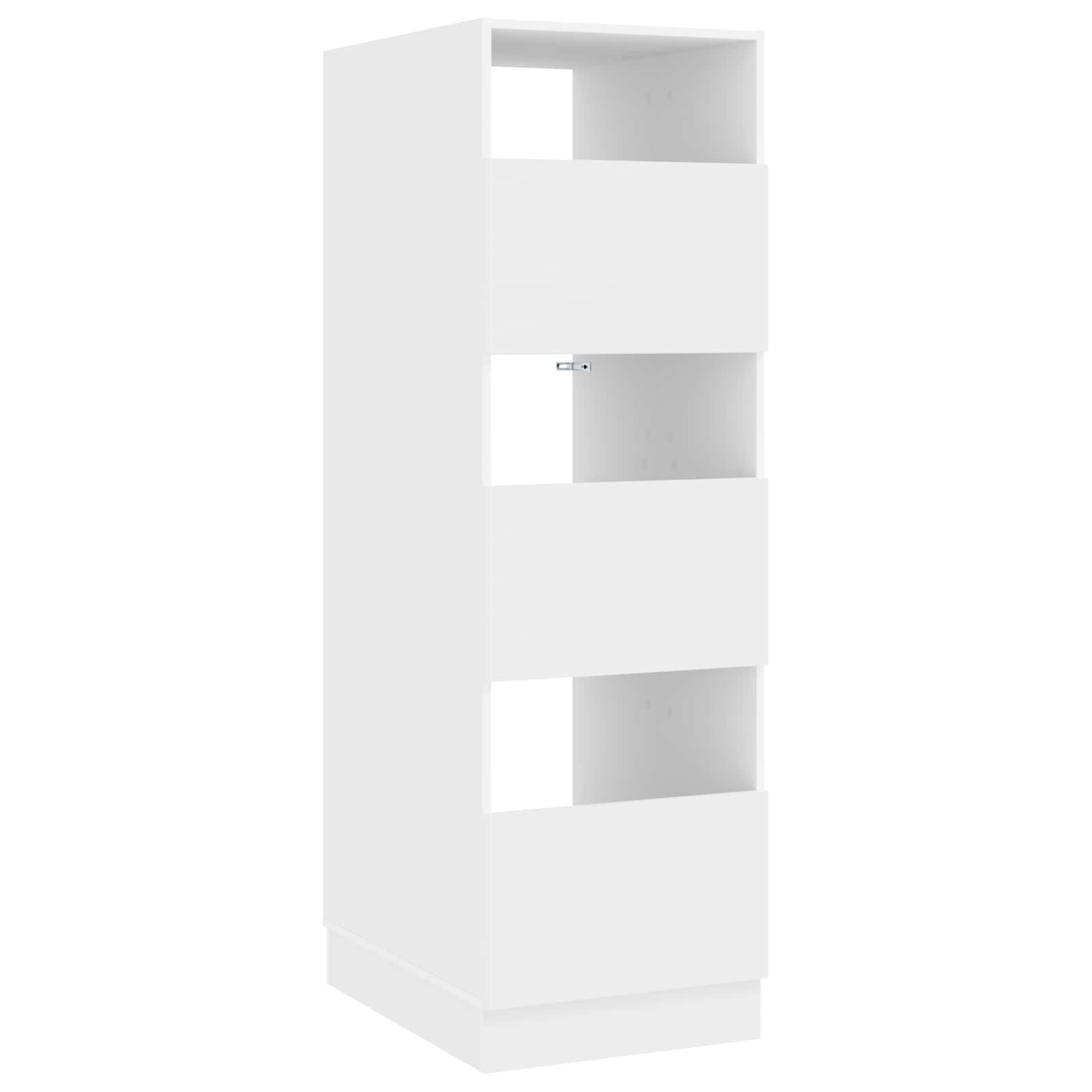 Laundry Cabinet Set with Storage 2 pcs White Engineered wood