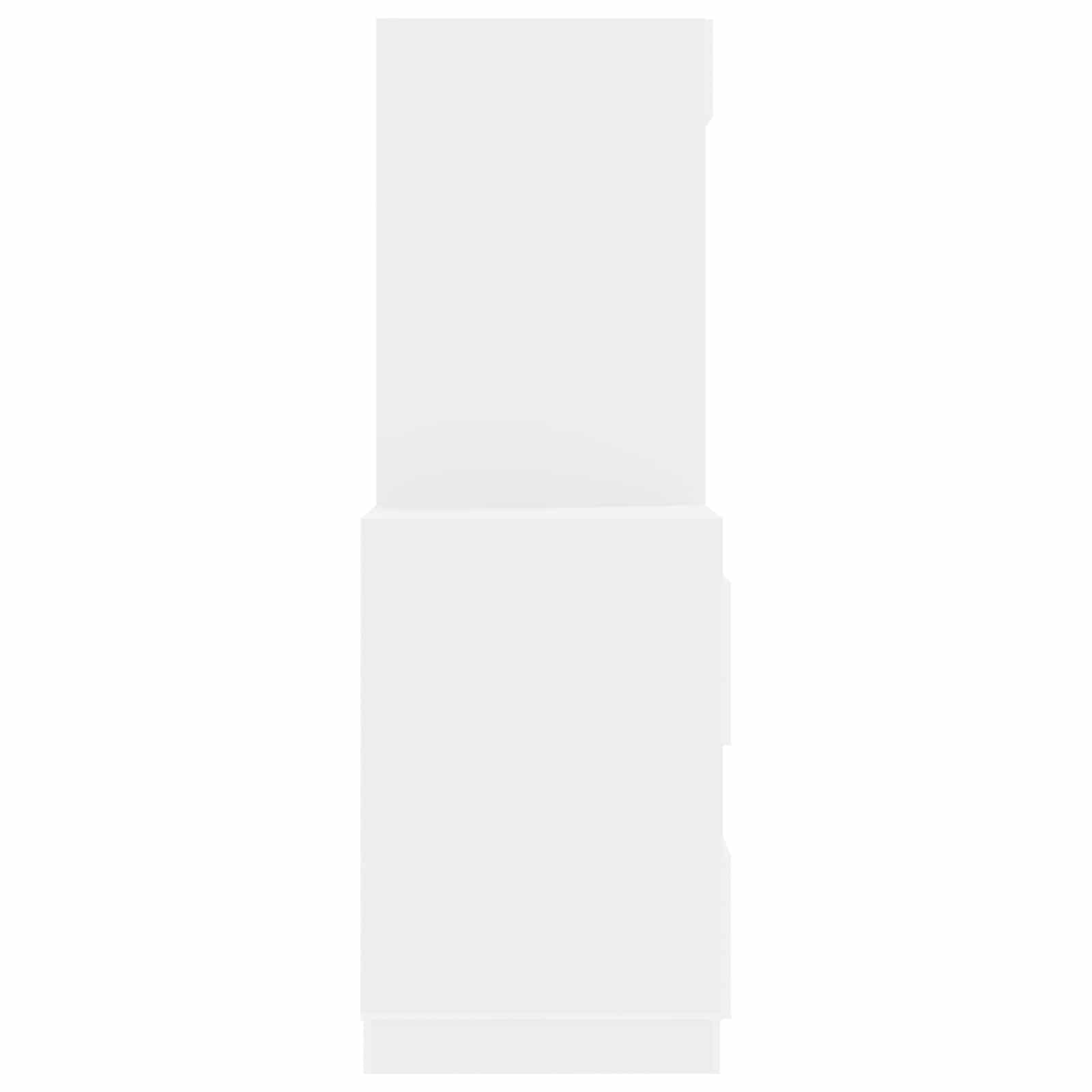 Laundry Cabinet Set with Storage 2 pcs White Engineered wood