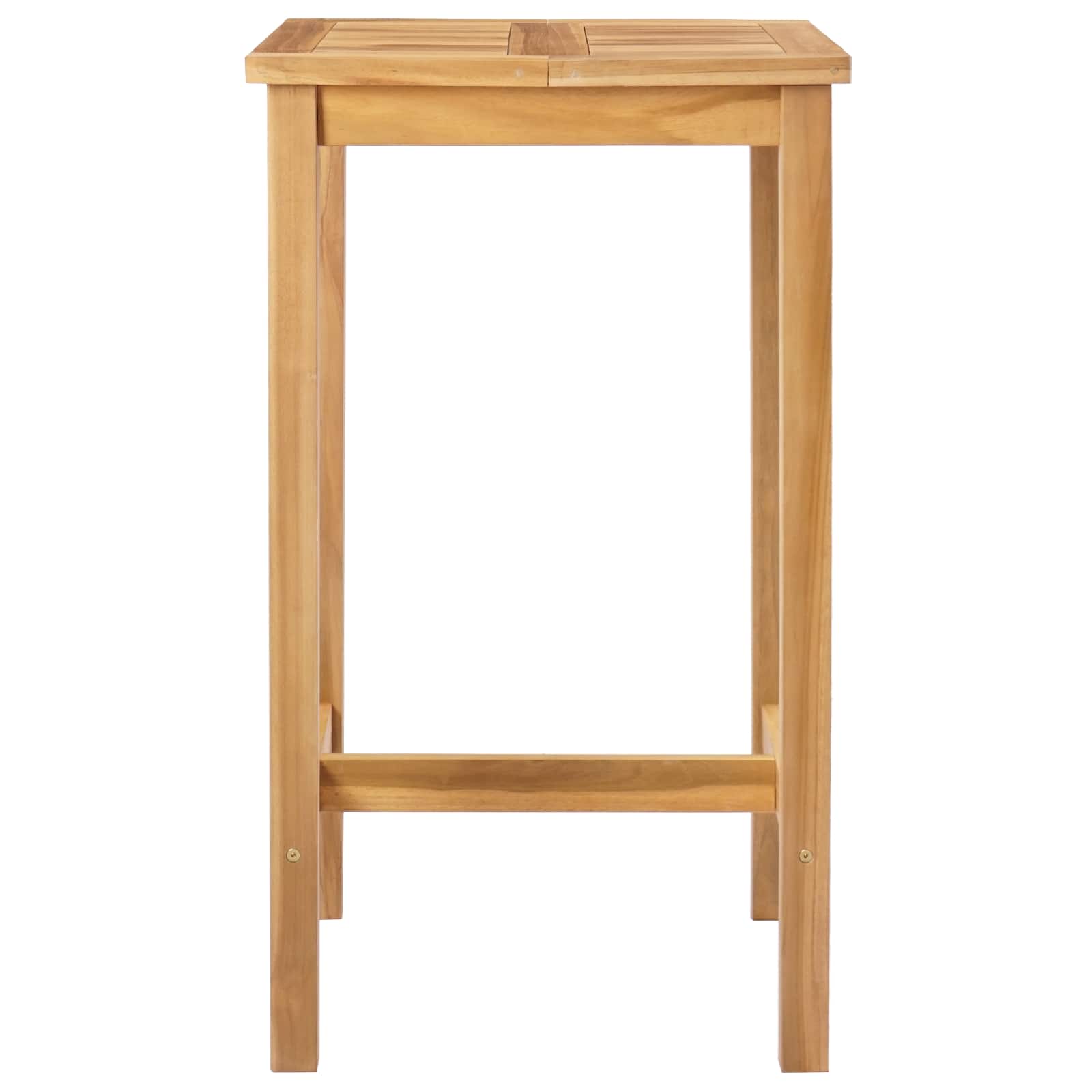 Bar Table Natural 60 x 60 x 105 cm Solid Teak