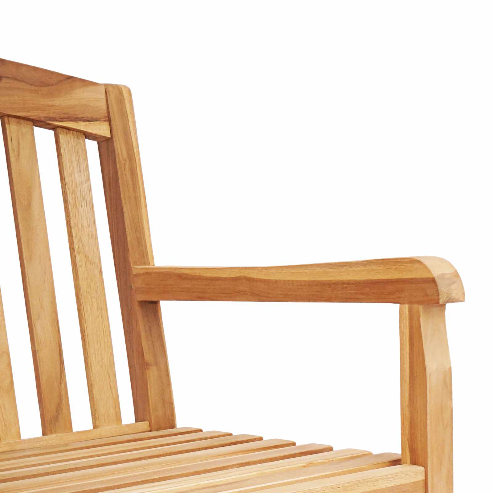 Handcarved Rose Bench Natural 228 x 60 x 90 cm Solid Teak Wood