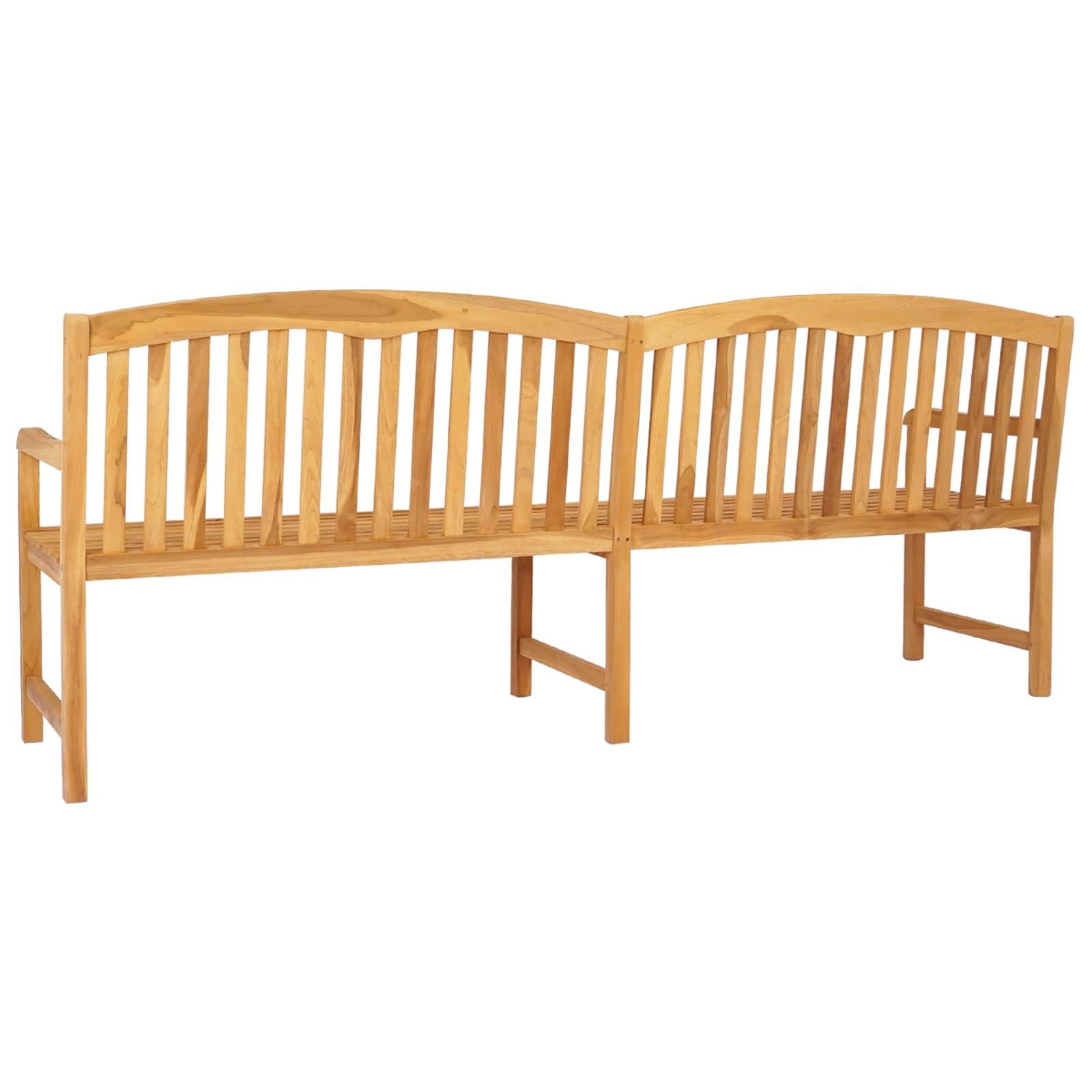 Handcarved Rose Bench Natural 228 x 60 x 90 cm Solid Teak Wood