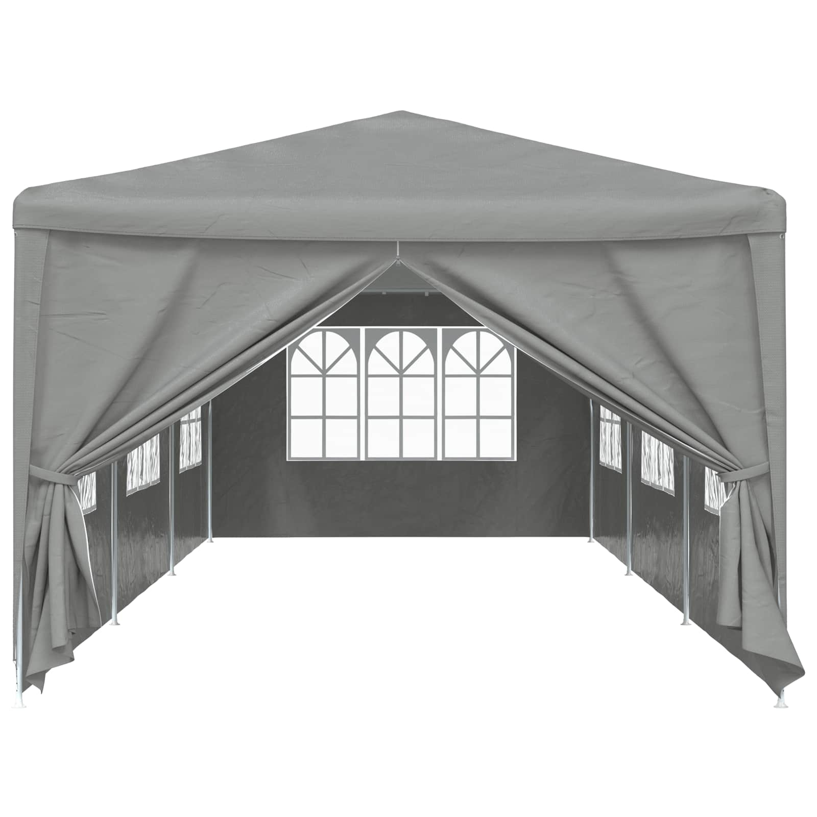 Party Tent 900 x 300 x 255 cm Light Grey PE and Steel