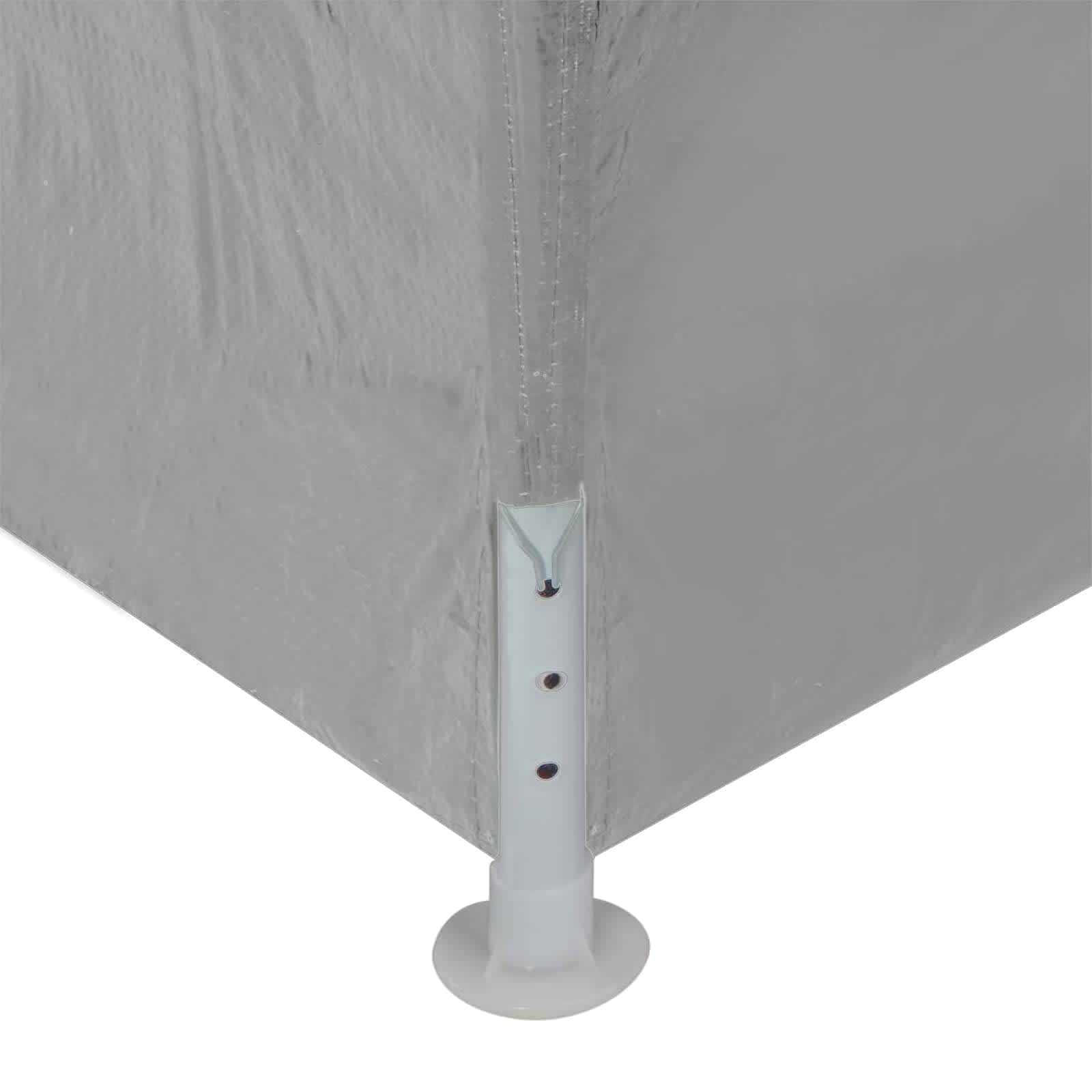 Party Tent 1200 x 300 x 255 cm Light Grey PE and Steel