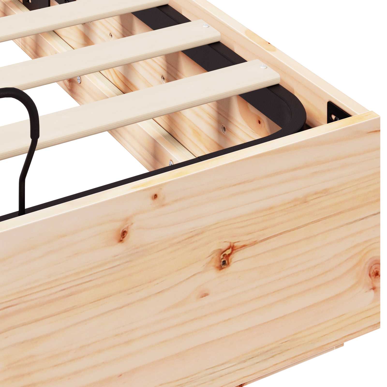 Ottoman Bed Frame Natural 150 x 200 cm Solid Pine Wood