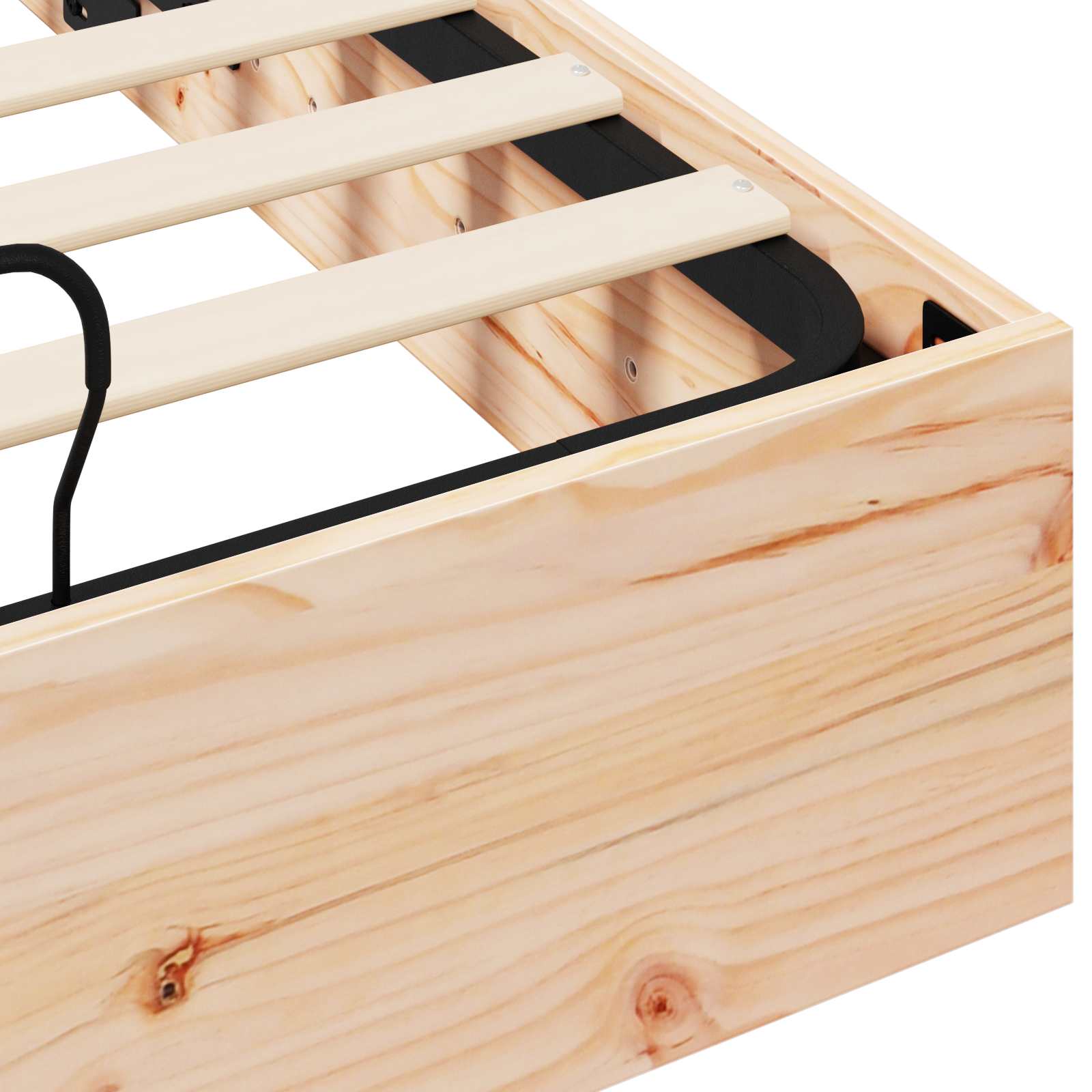 Ottoman Bed Frame with Storage Natural 150 x 200 cm