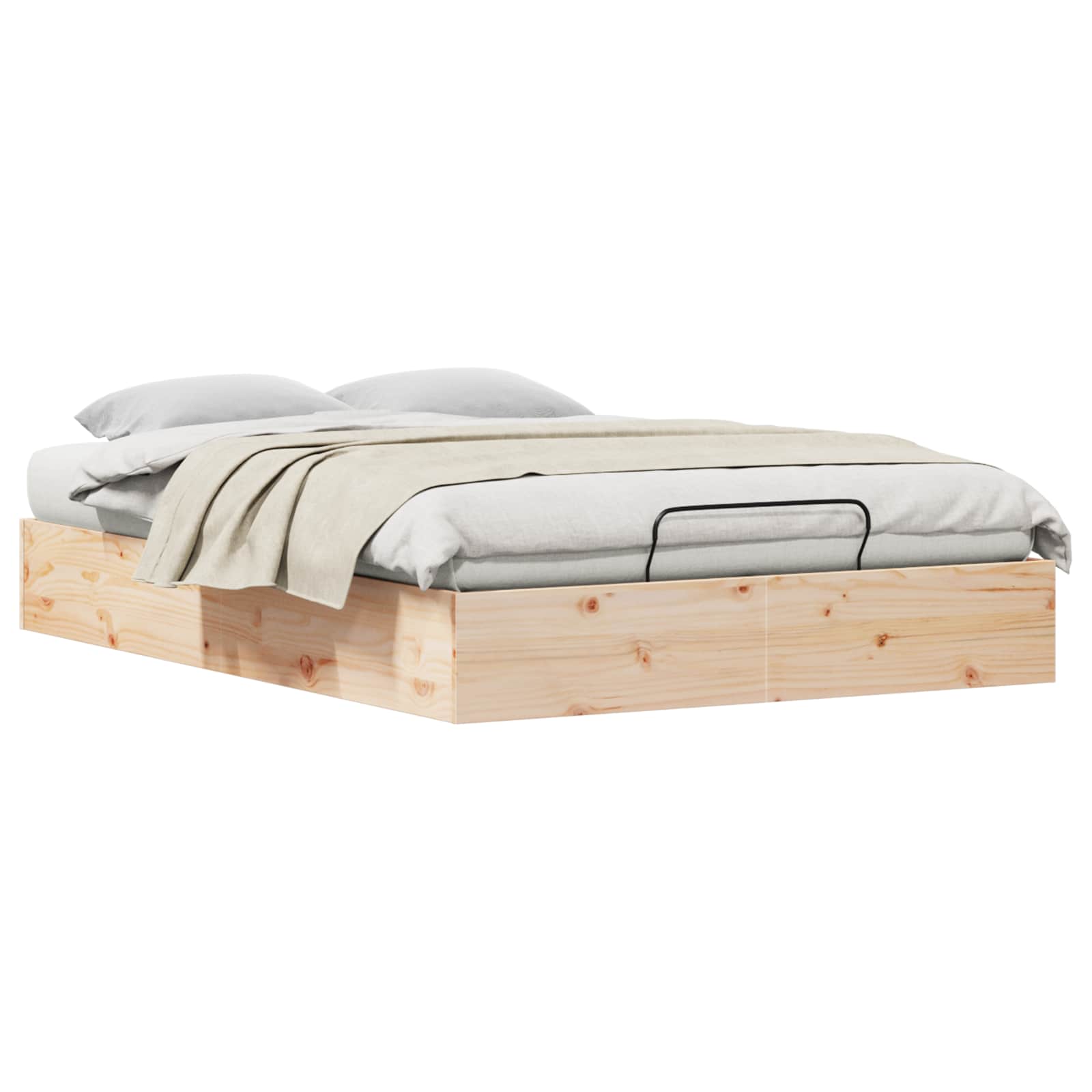 Ottoman Bed Frame with Storage Natural 150 x 200 cm