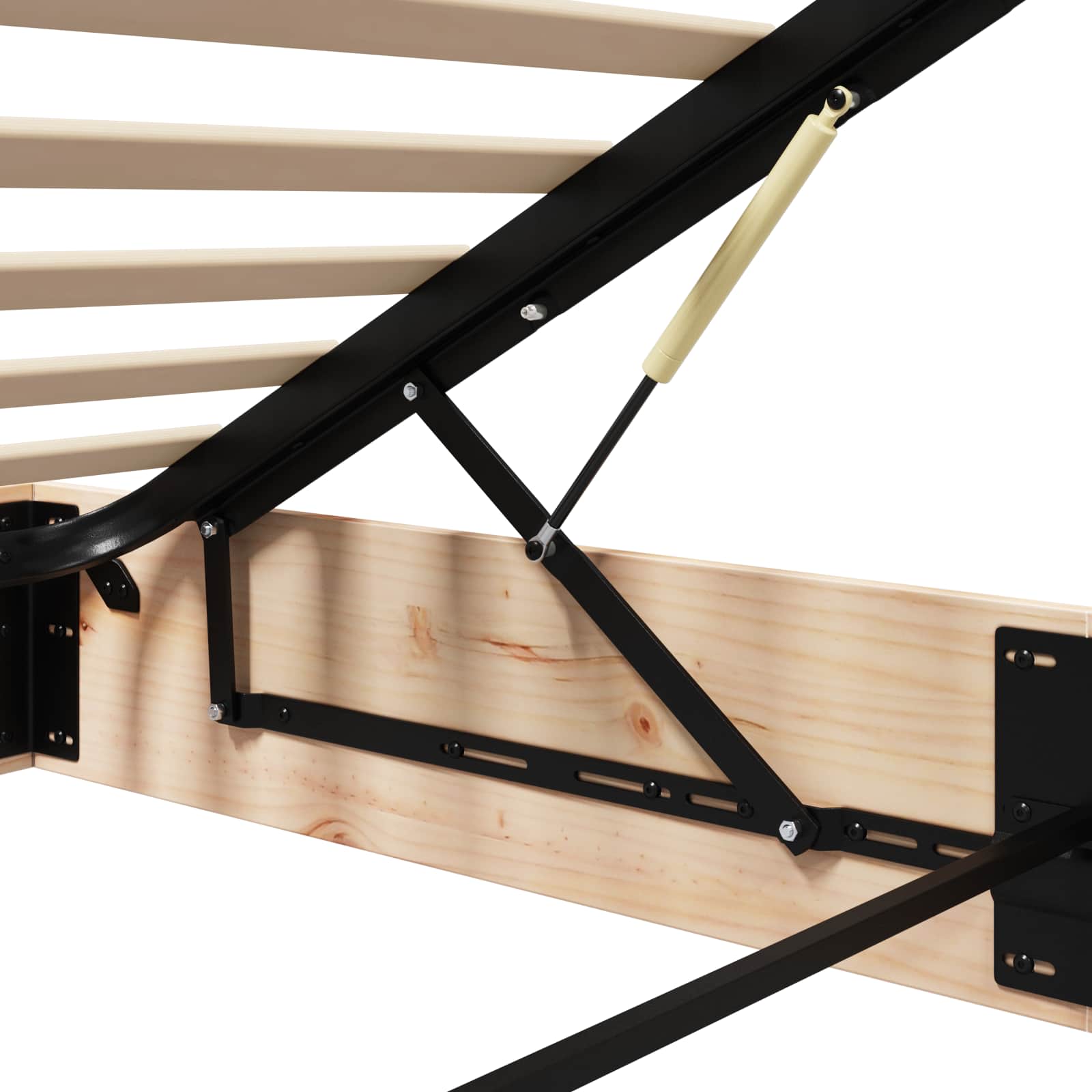 Ottoman Bed Frame with Storage Natural 180 x 200 cm