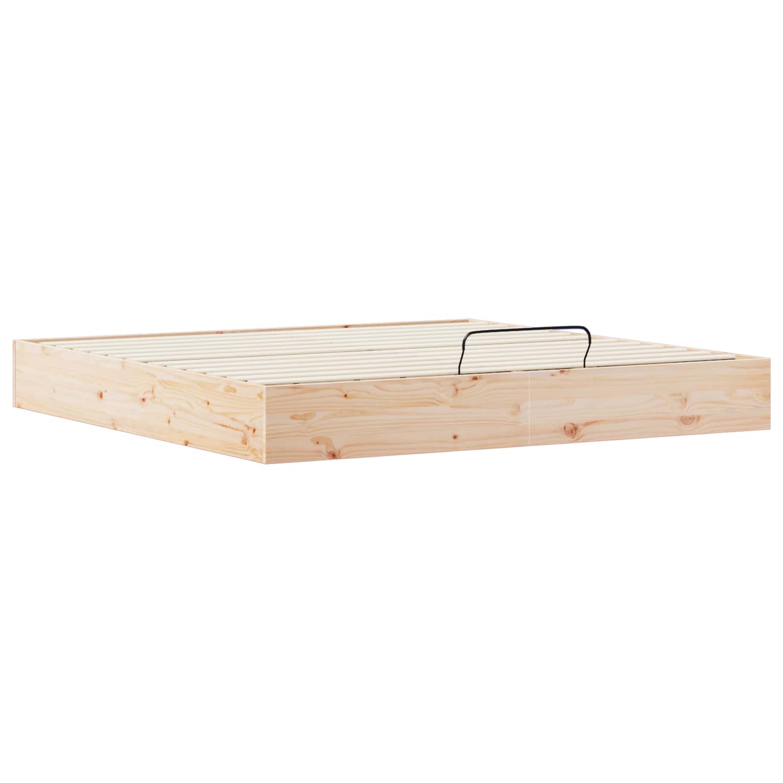 Ottoman Bed Frame with Storage Natural 180 x 200 cm