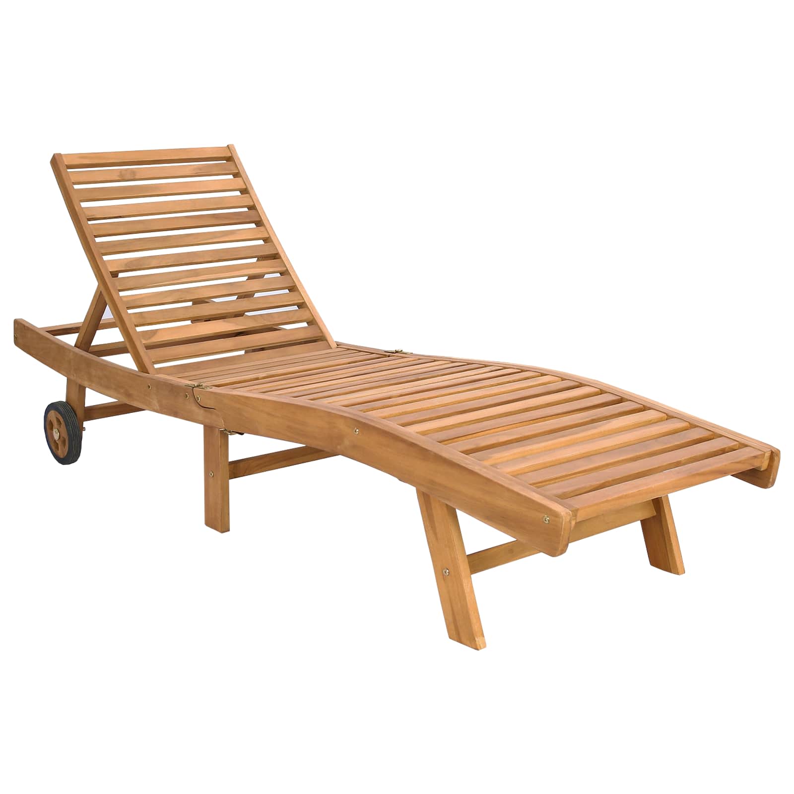 Sun Lounger Polyester Brown and Cream