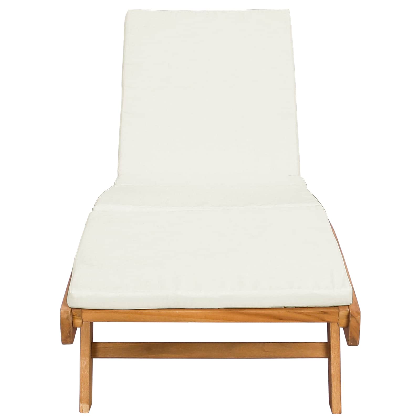 Sun Lounger Brown and Cream Polyester