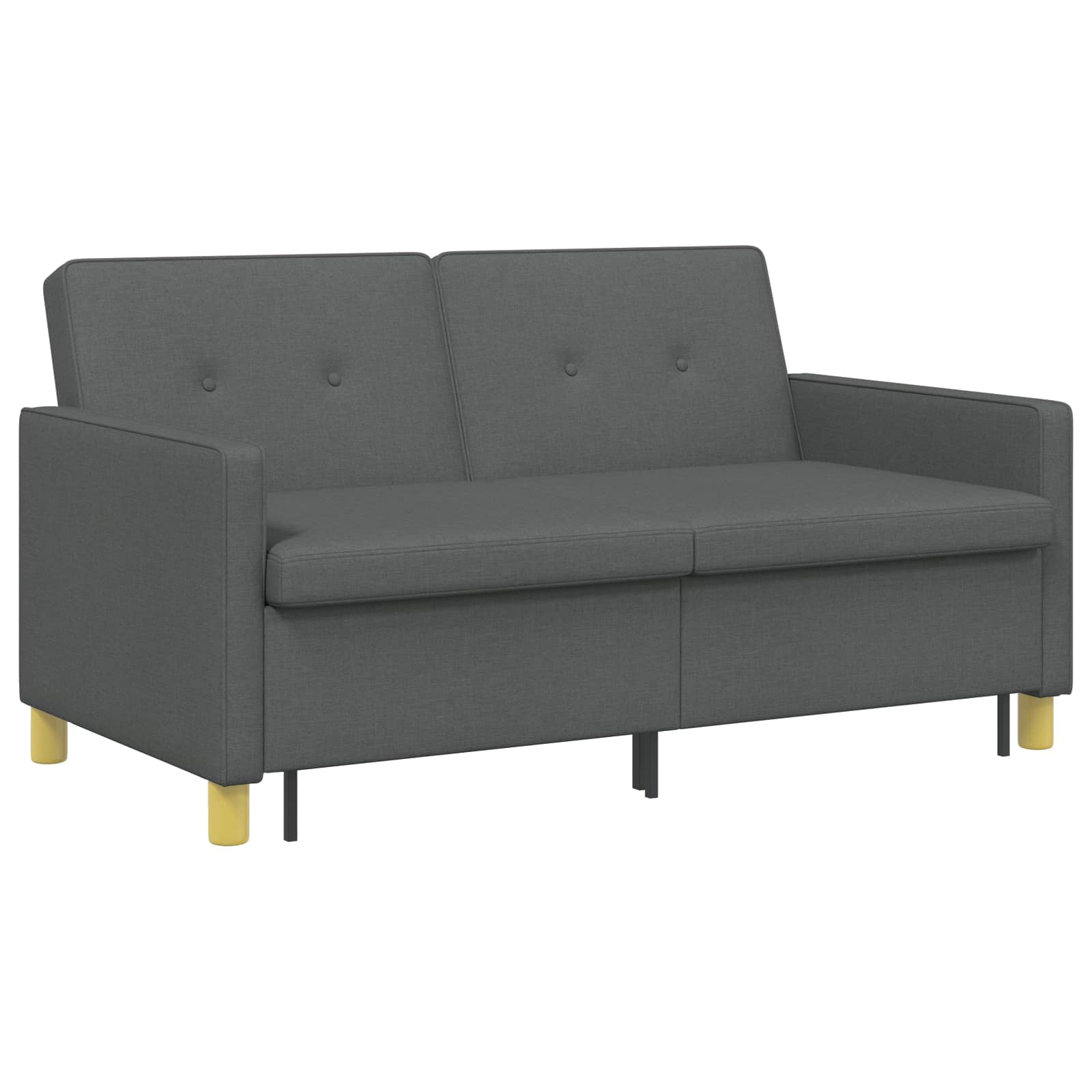 Pull Out Sofa Bed Dark Grey Fabric