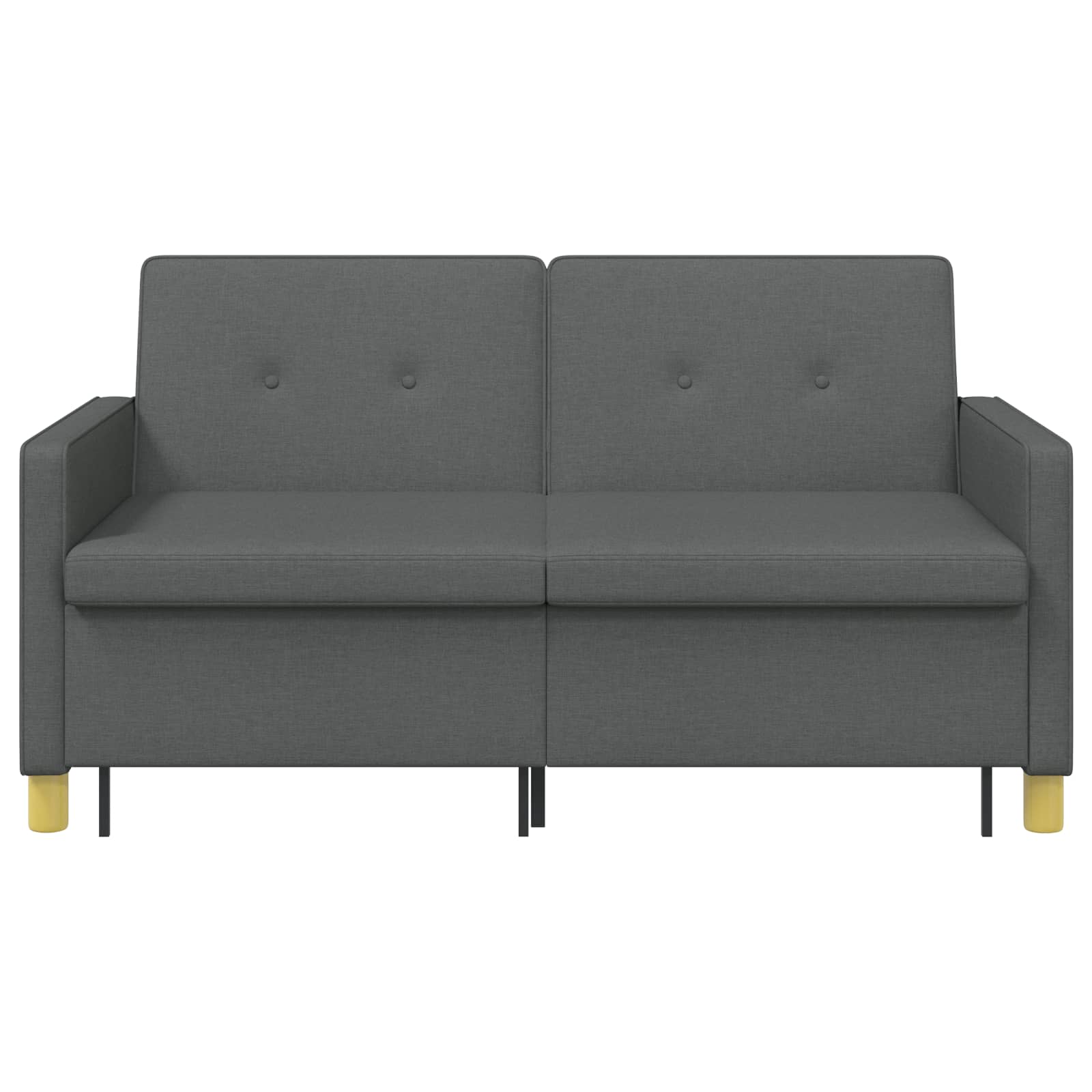 Pull Out Sofa Bed Dark Grey Fabric