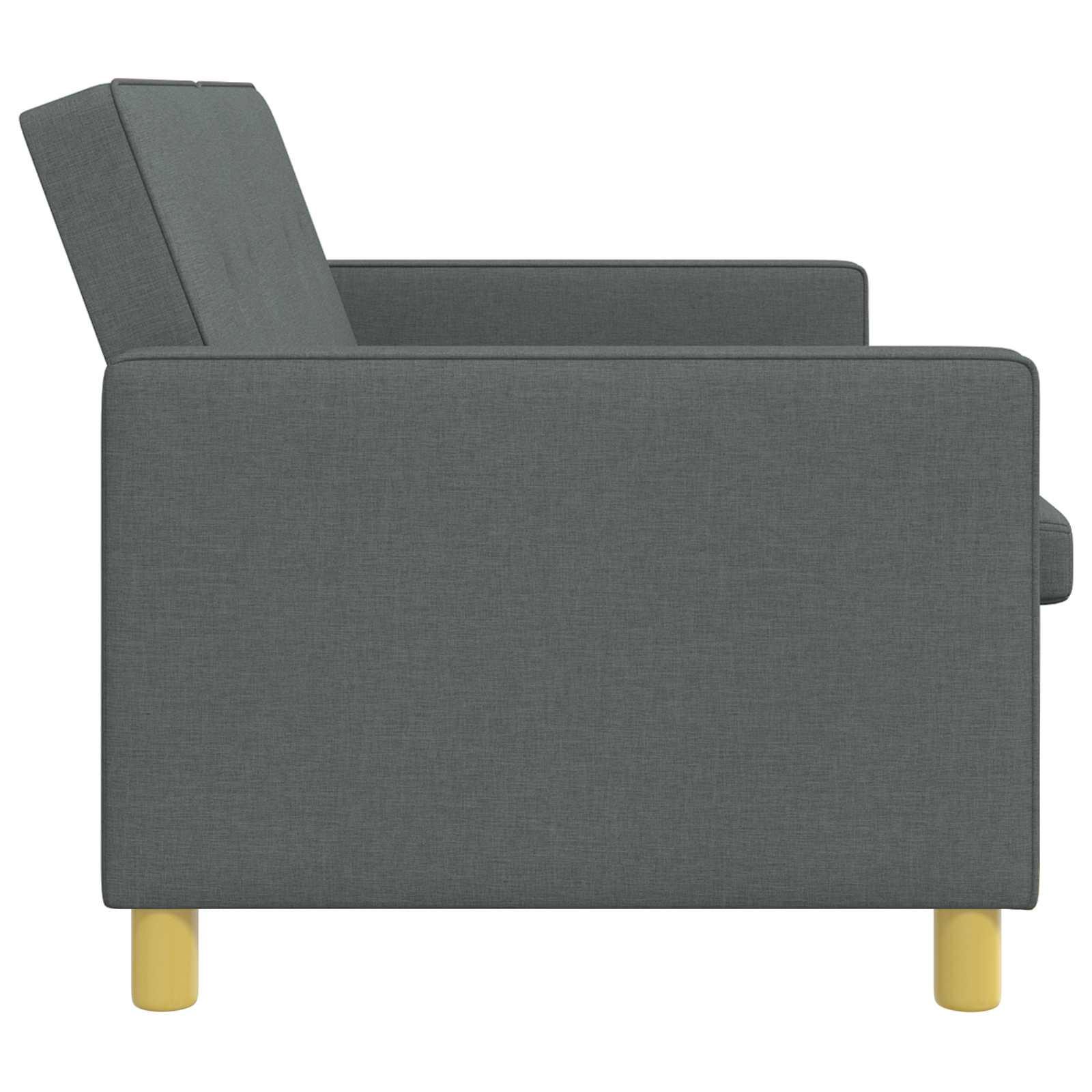 Pull Out Sofa Bed Dark Grey Fabric