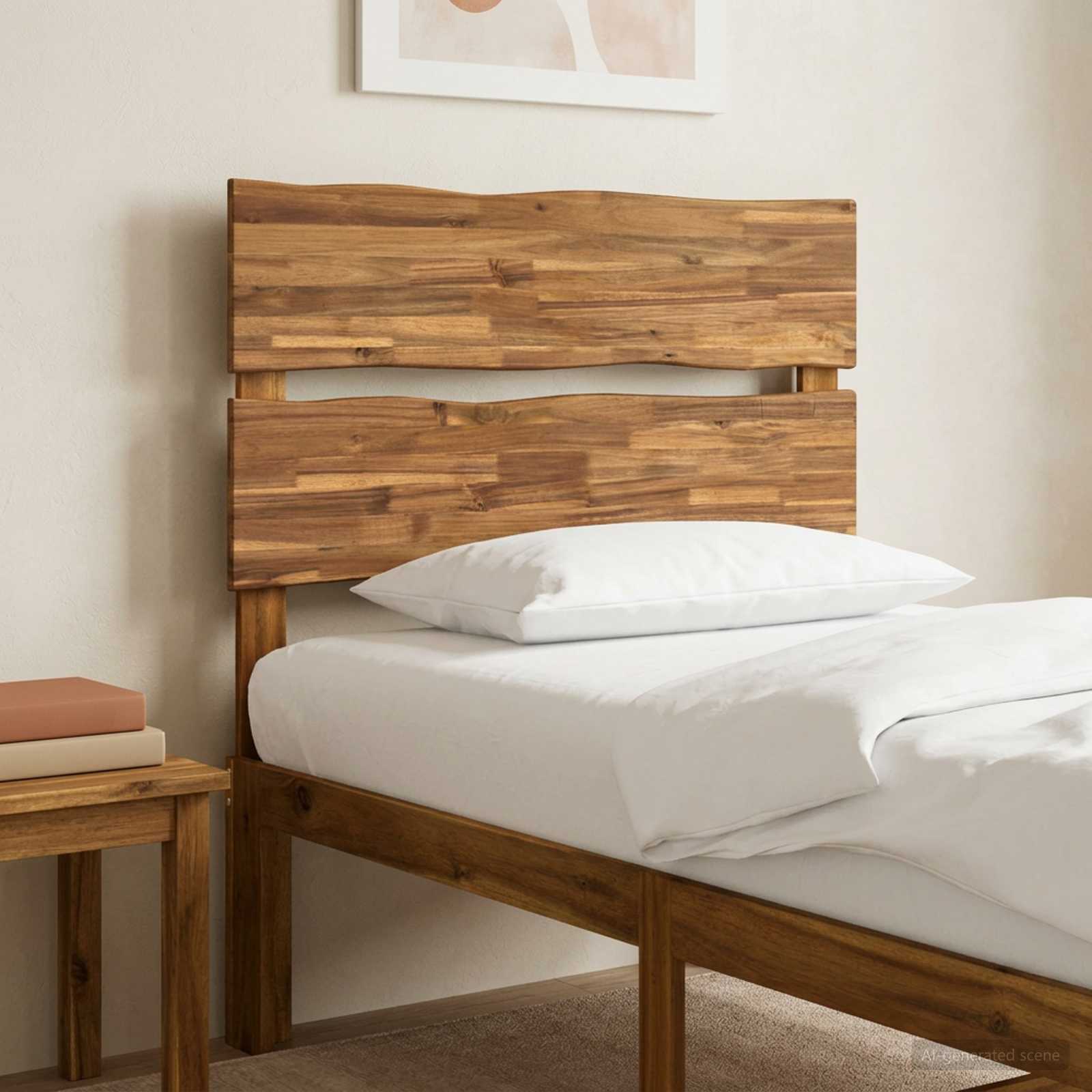 Live Edge Headboard ROSTOCK Natural 90 cm Solid Acacia Wood